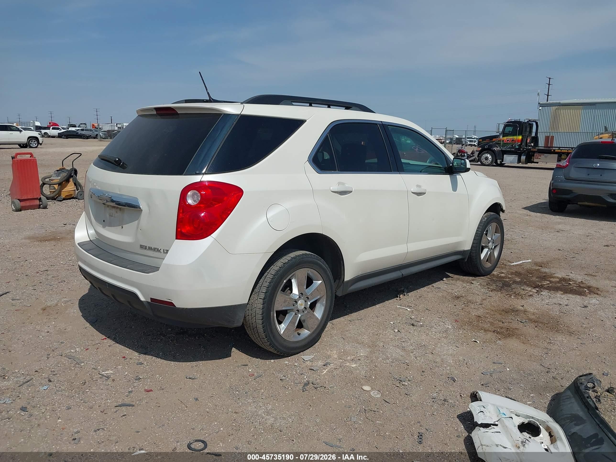 2014 Chevrolet Equinox Lt White vin: 1GNALCEK9EZ116878