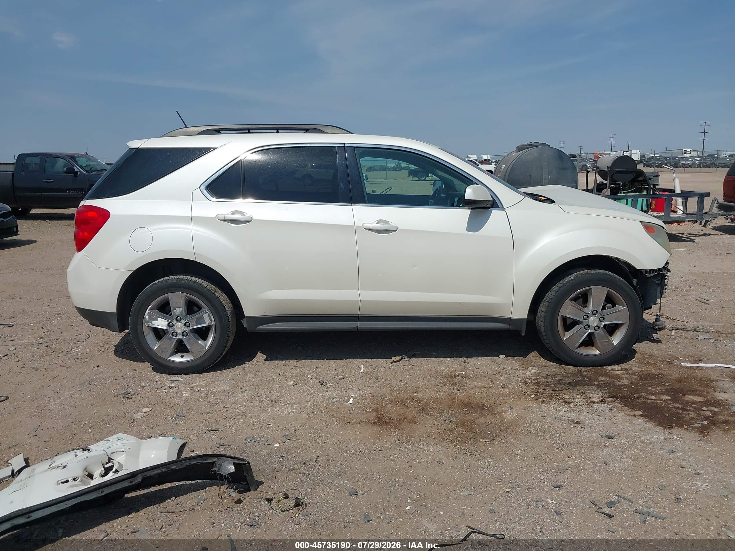 2014 Chevrolet Equinox Lt White vin: 1GNALCEK9EZ116878