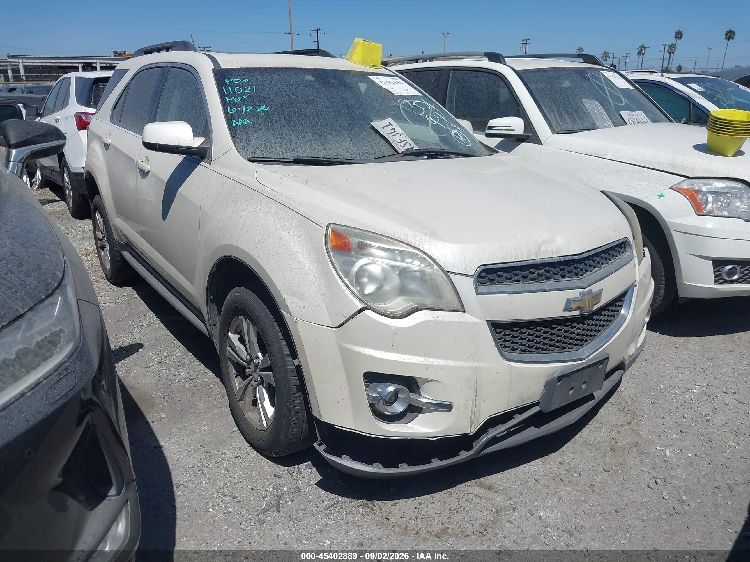 2015 Chevrolet Equinox Lt White vin: 1GNALCEKXFZ117684