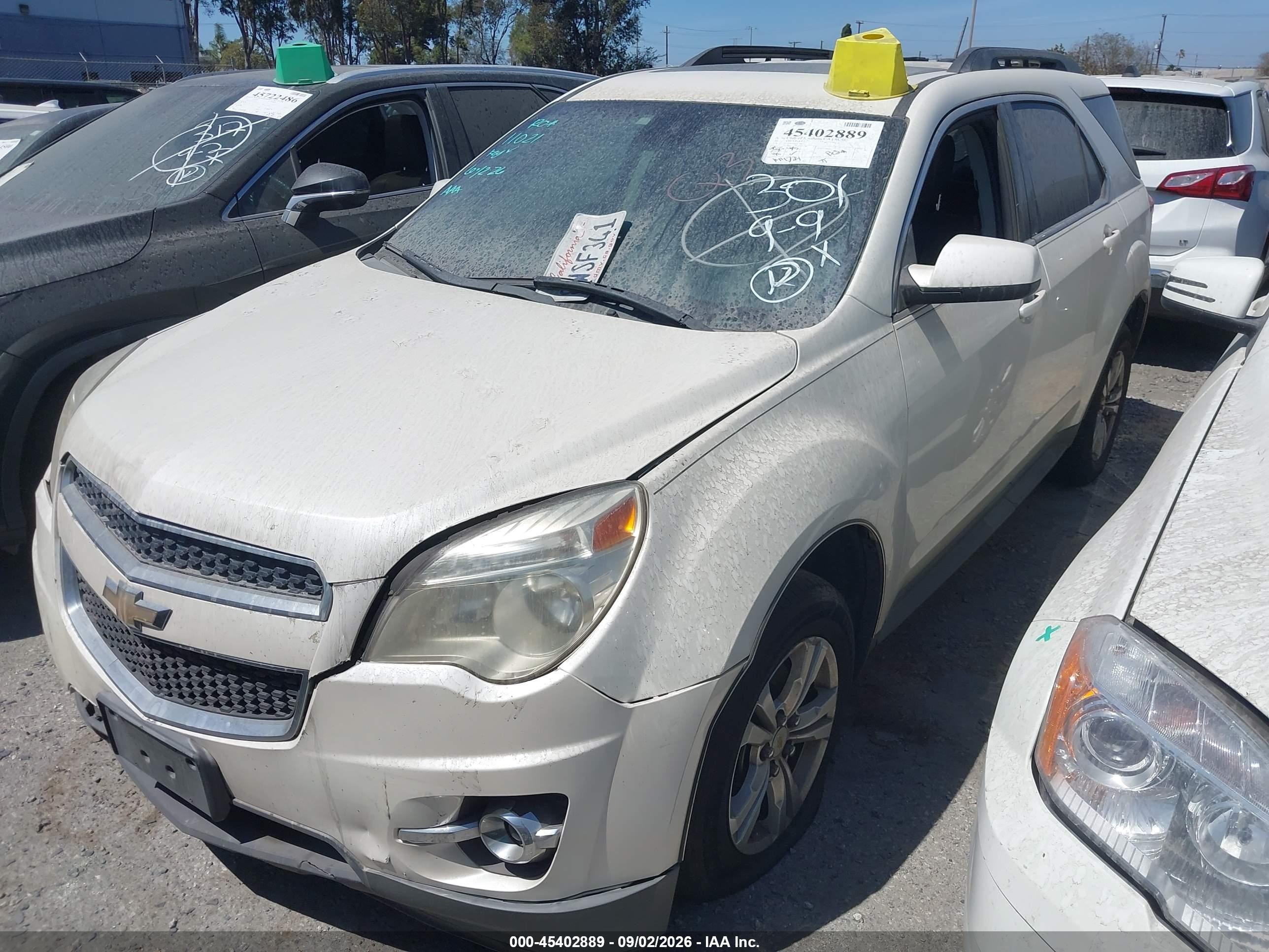 2015 Chevrolet Equinox Lt White vin: 1GNALCEKXFZ117684