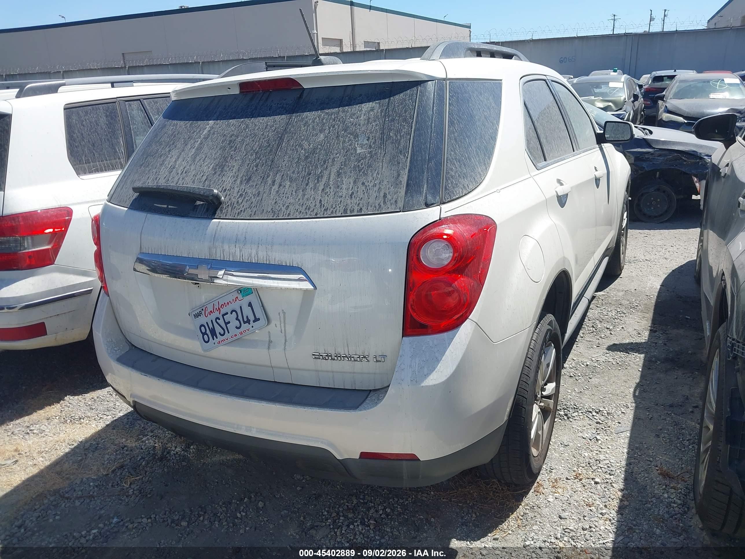 2015 Chevrolet Equinox Lt White vin: 1GNALCEKXFZ117684