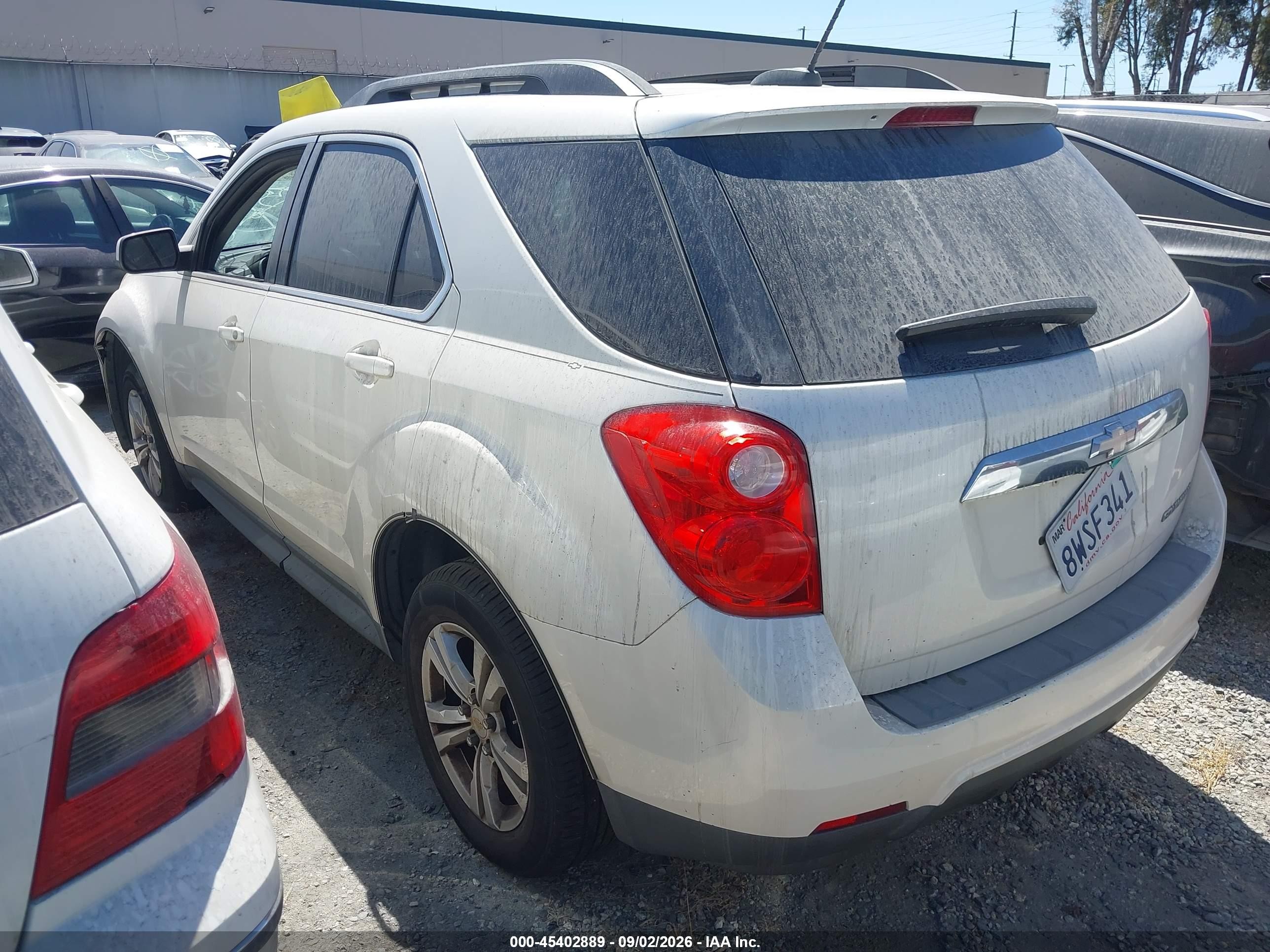 2015 Chevrolet Equinox Lt White vin: 1GNALCEKXFZ117684