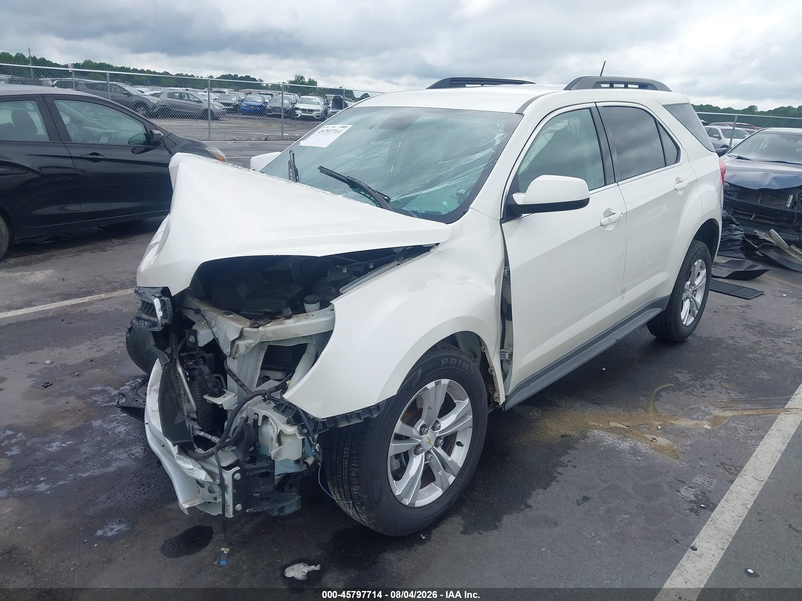 2015 Chevrolet Equinox Lt White vin: 1GNALCEKXFZ143573