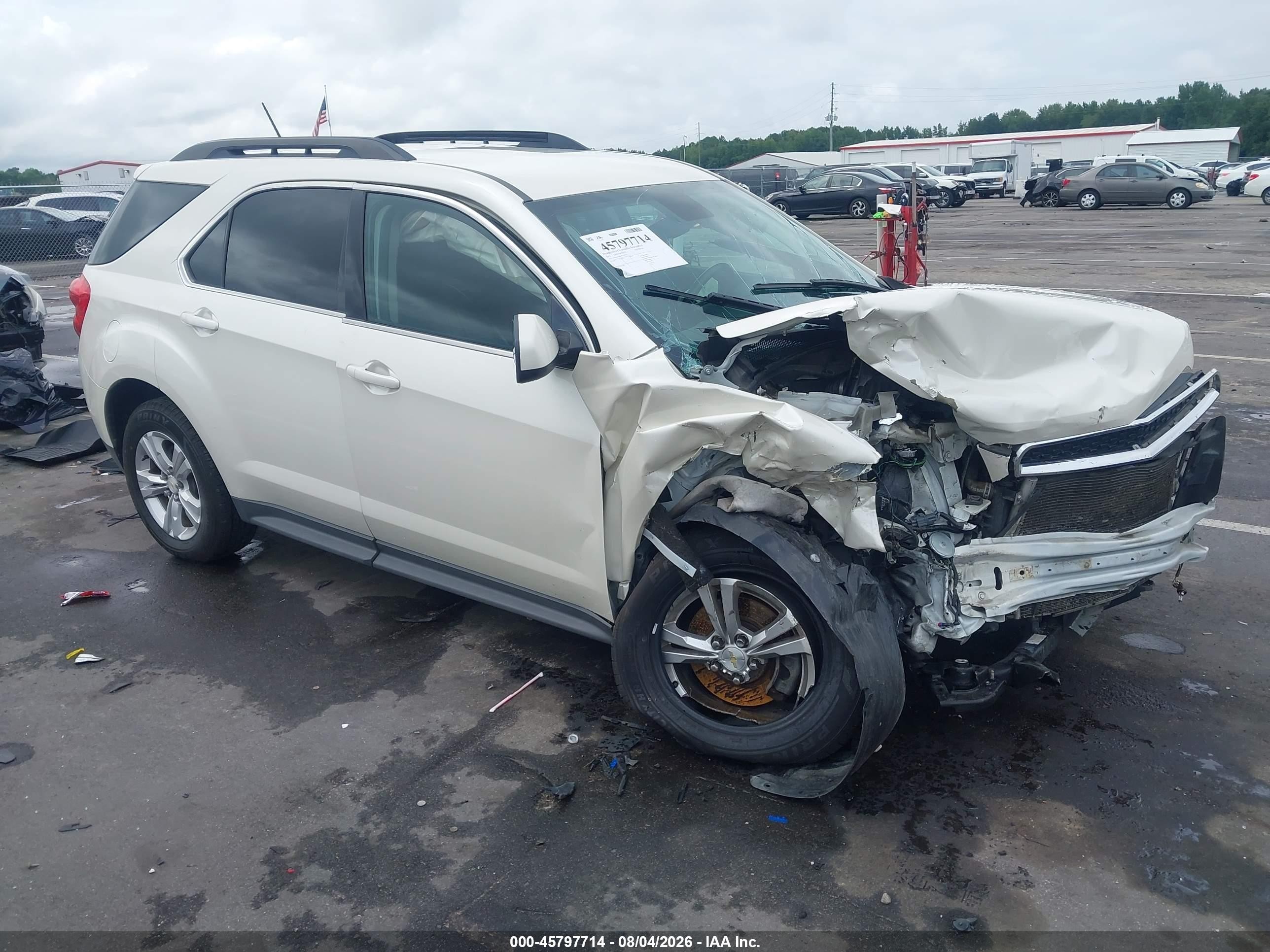 2015 Chevrolet Equinox Lt White vin: 1GNALCEKXFZ143573
