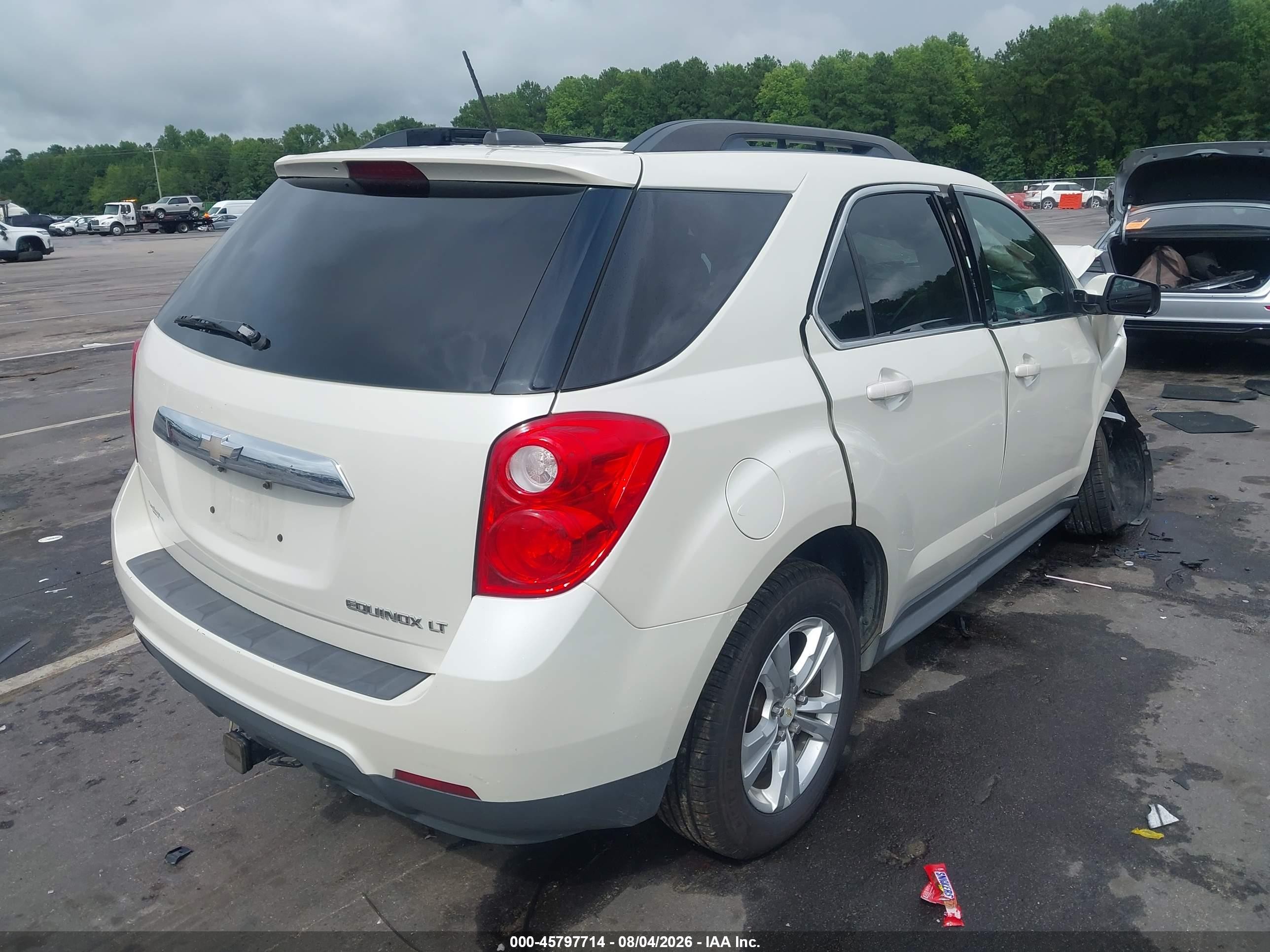 2015 Chevrolet Equinox Lt White vin: 1GNALCEKXFZ143573