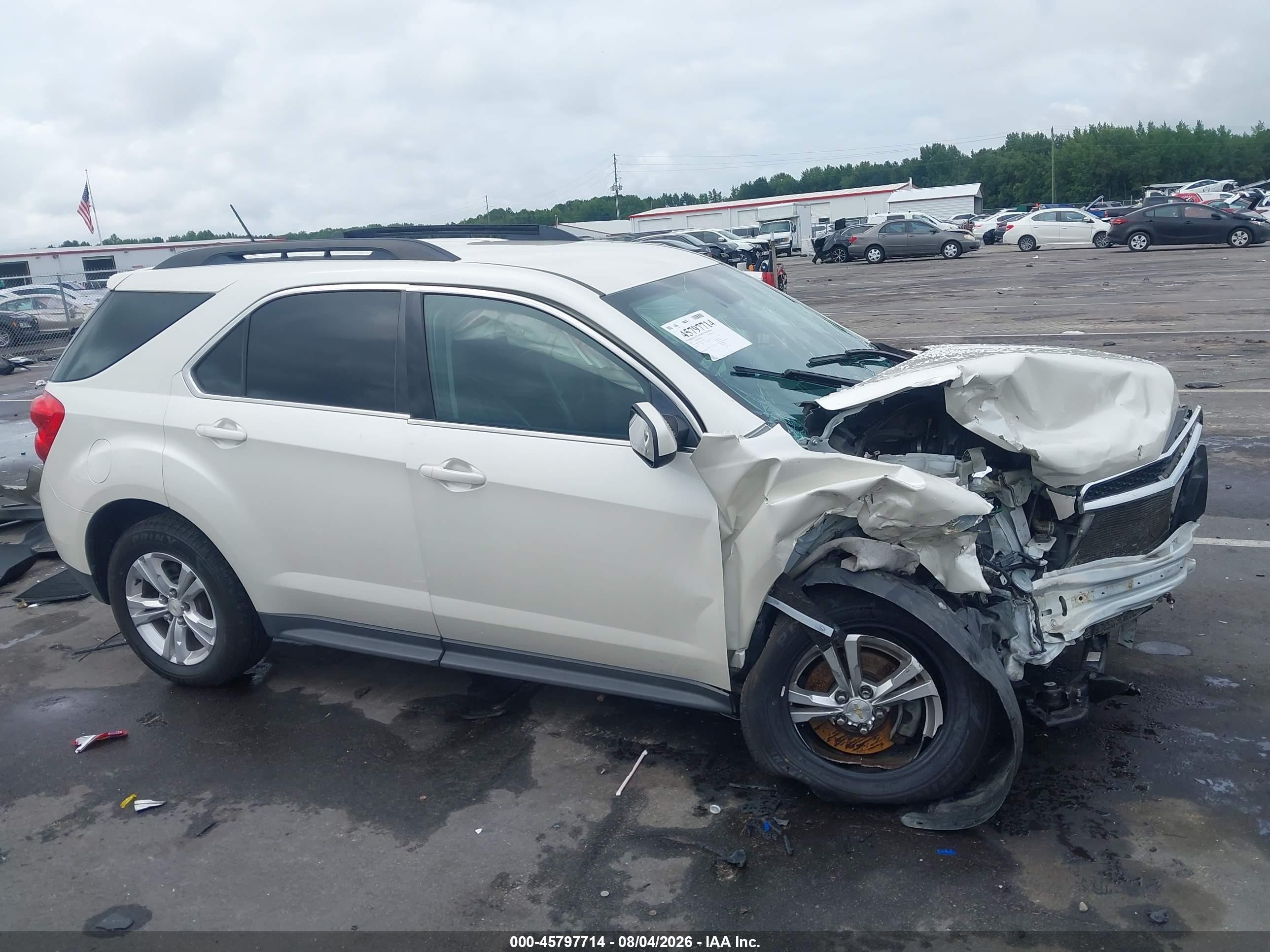 2015 Chevrolet Equinox Lt White vin: 1GNALCEKXFZ143573
