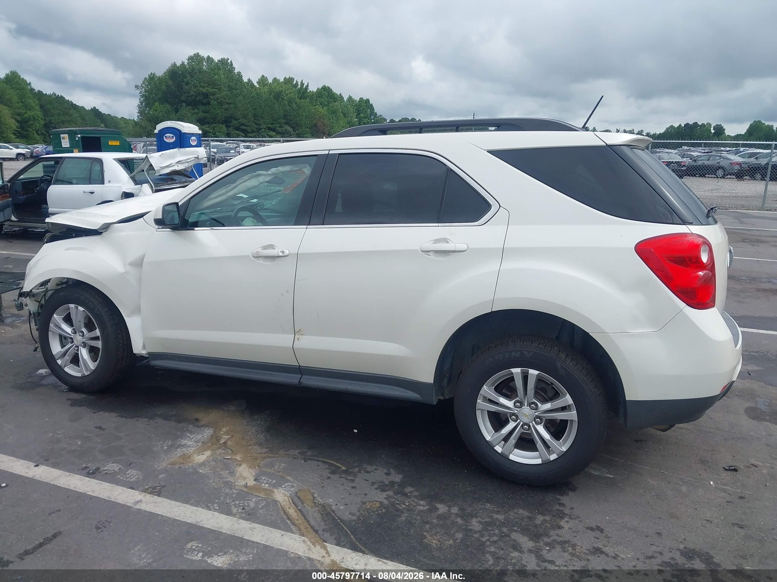 2015 Chevrolet Equinox Lt White vin: 1GNALCEKXFZ143573