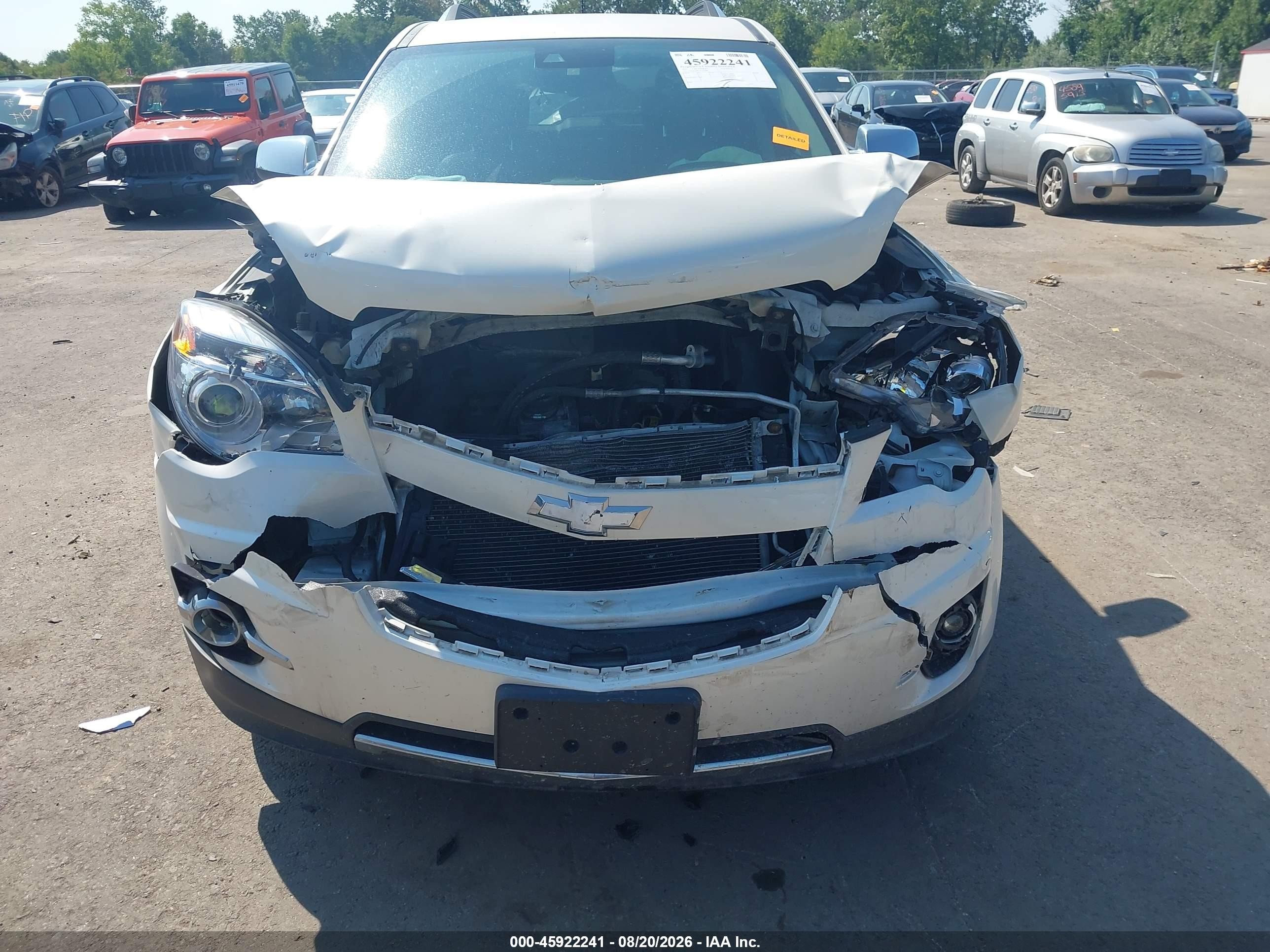 2015 Chevrolet Equinox Ltz White vin: 1GNALDEK1FZ107986