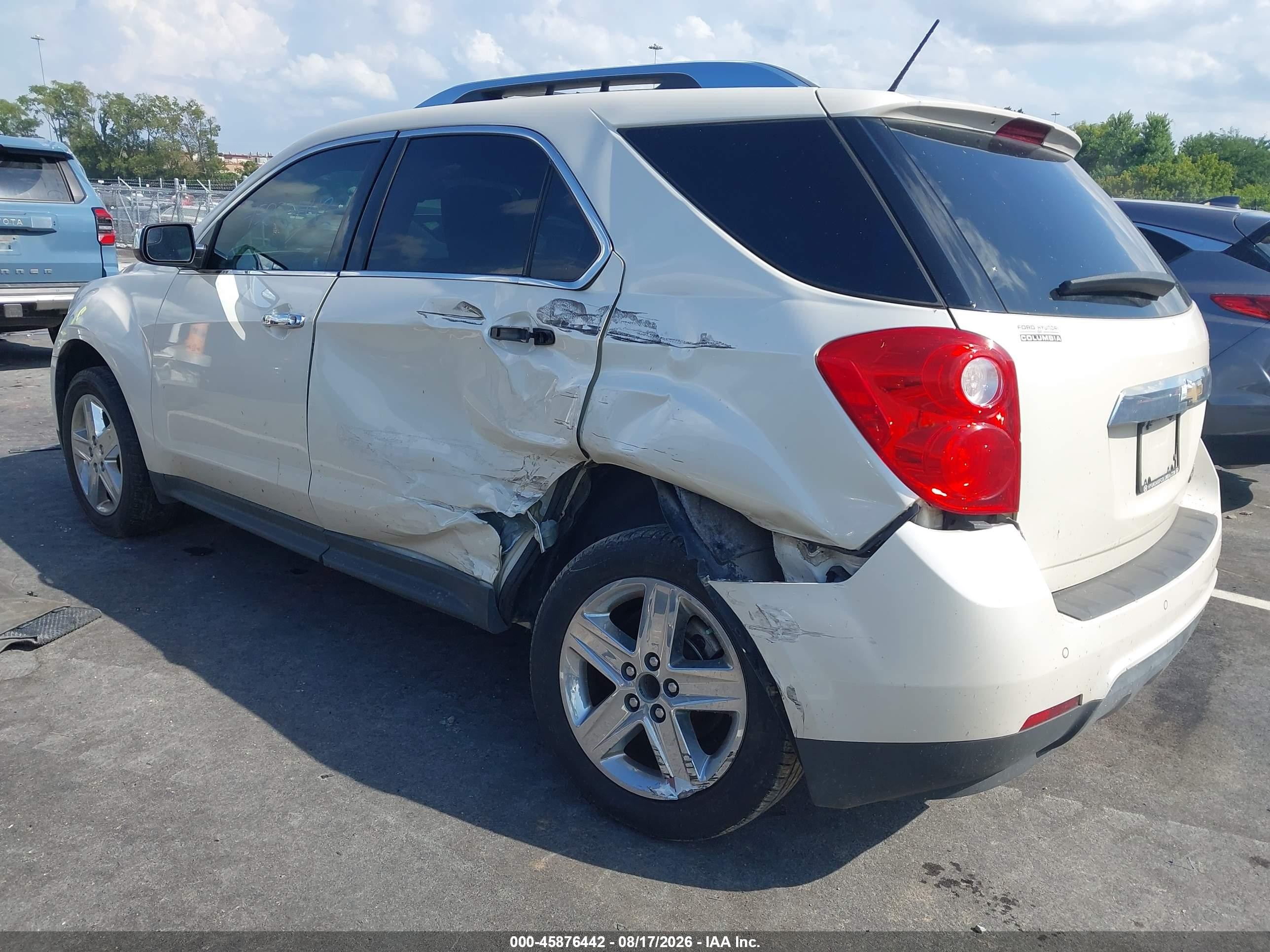 2014 Chevrolet Equinox Ltz Cream vin: 1GNALDEK2EZ135441