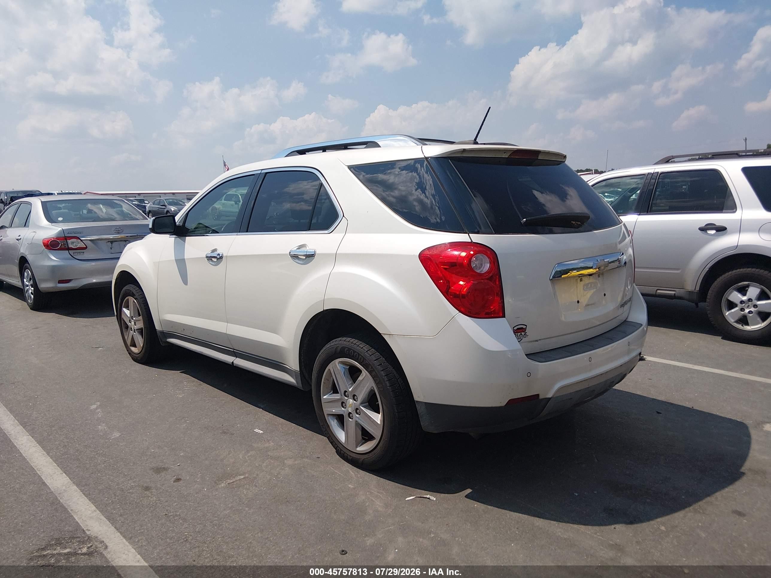 2015 Chevrolet Equinox Ltz Белый vin: 1GNALDEK3FZ109481