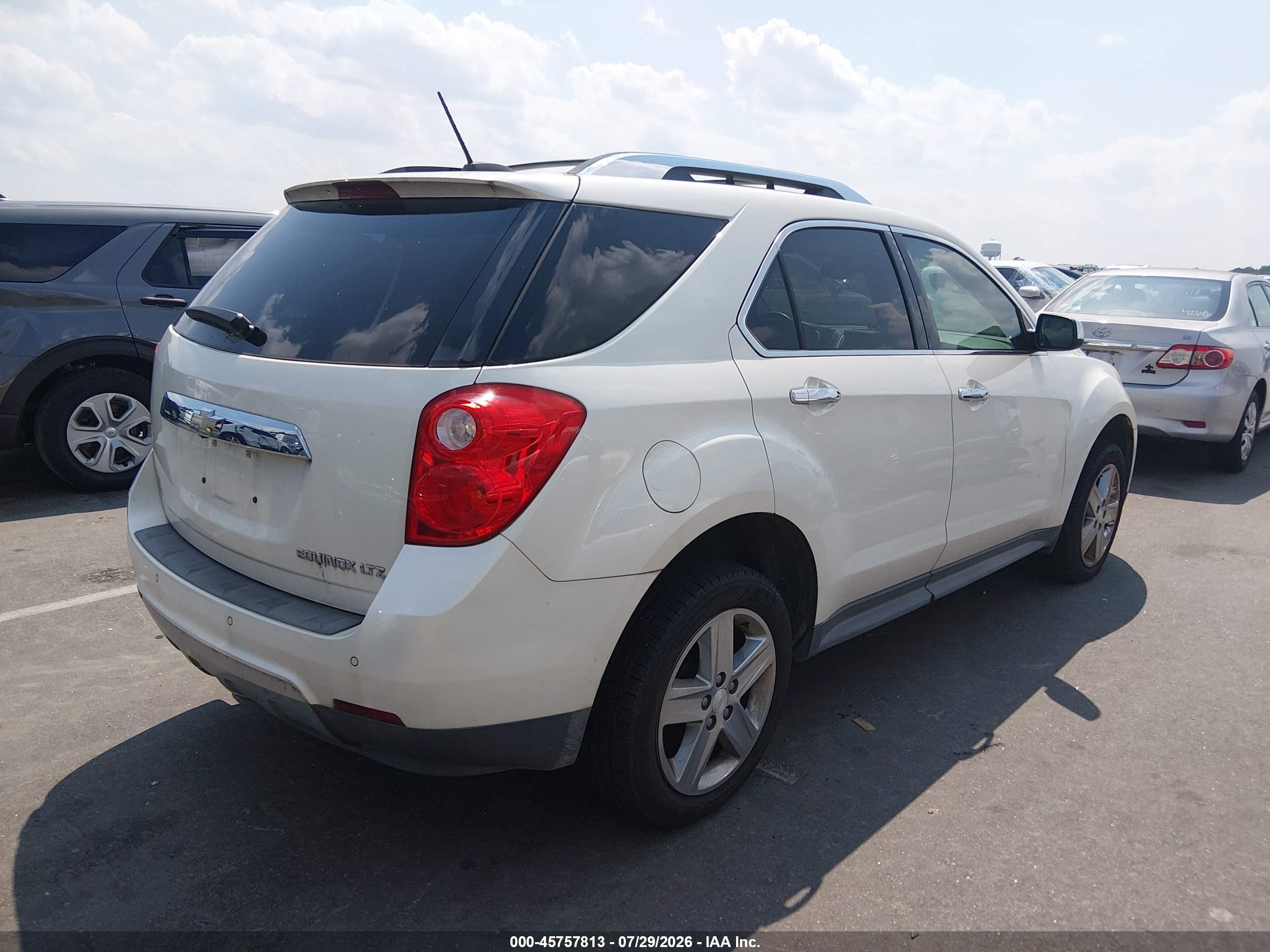 2015 Chevrolet Equinox Ltz Белый vin: 1GNALDEK3FZ109481