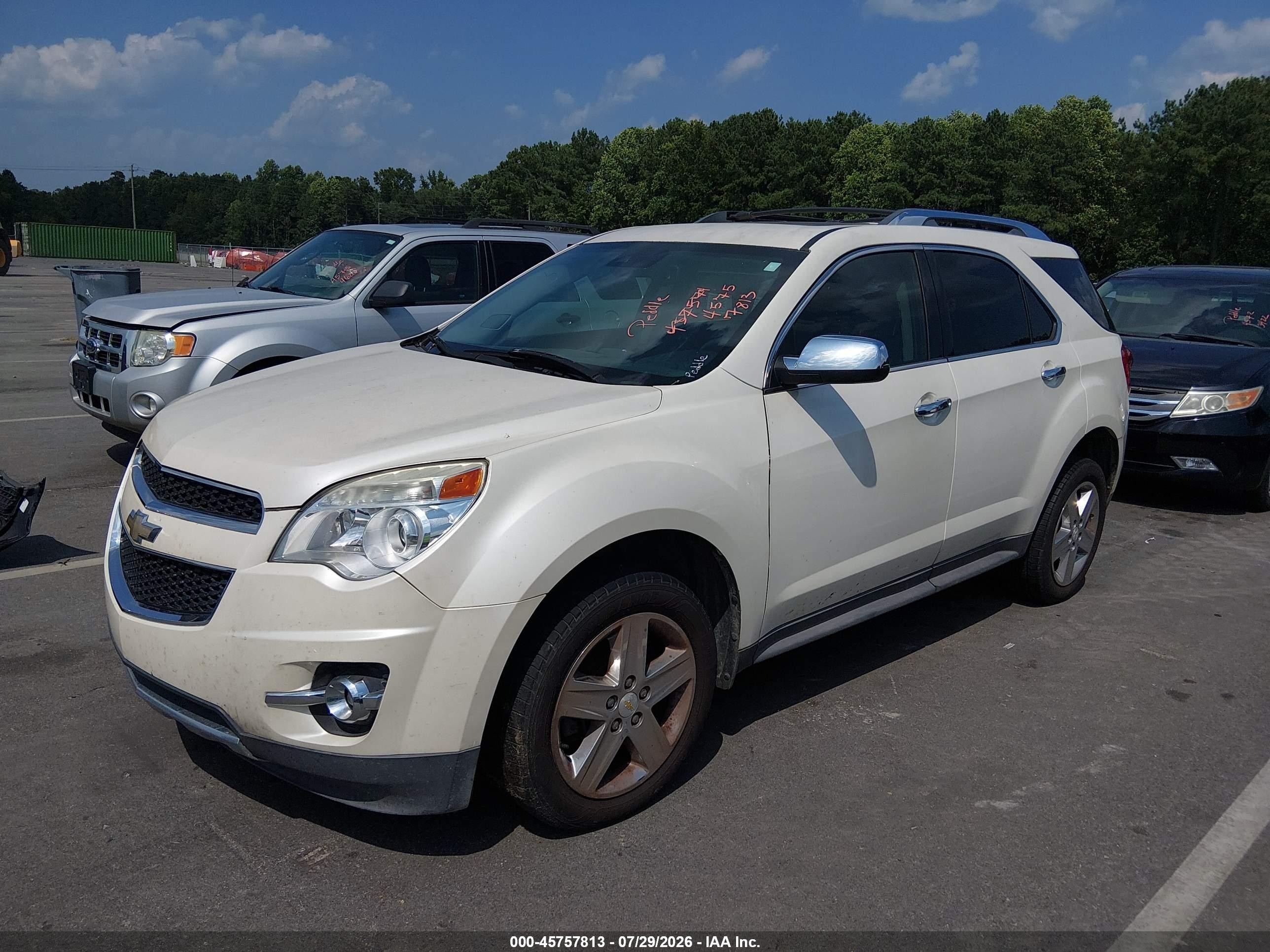 2015 Chevrolet Equinox Ltz Белый vin: 1GNALDEK3FZ109481