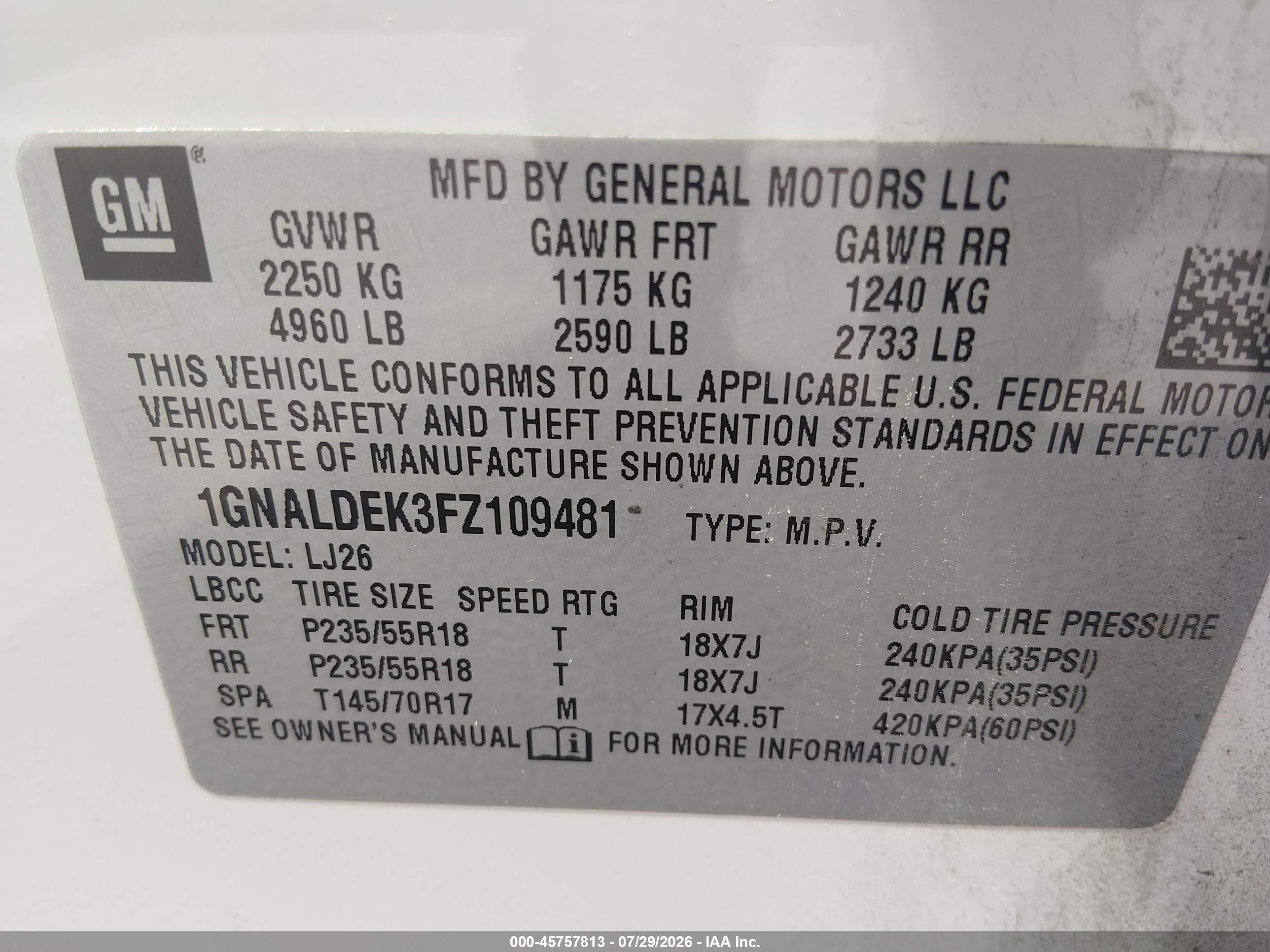 2015 Chevrolet Equinox Ltz Белый vin: 1GNALDEK3FZ109481
