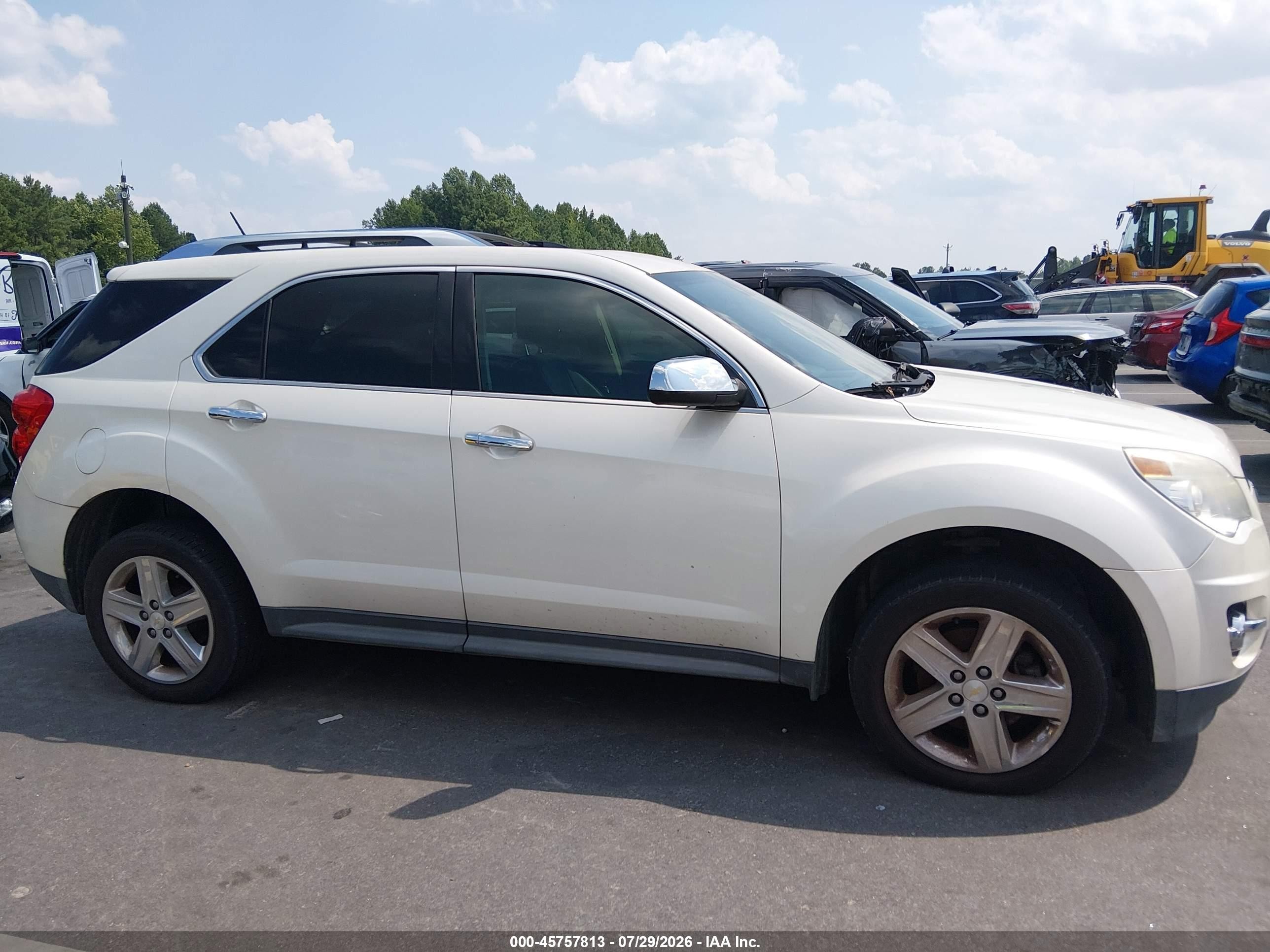2015 Chevrolet Equinox Ltz Белый vin: 1GNALDEK3FZ109481
