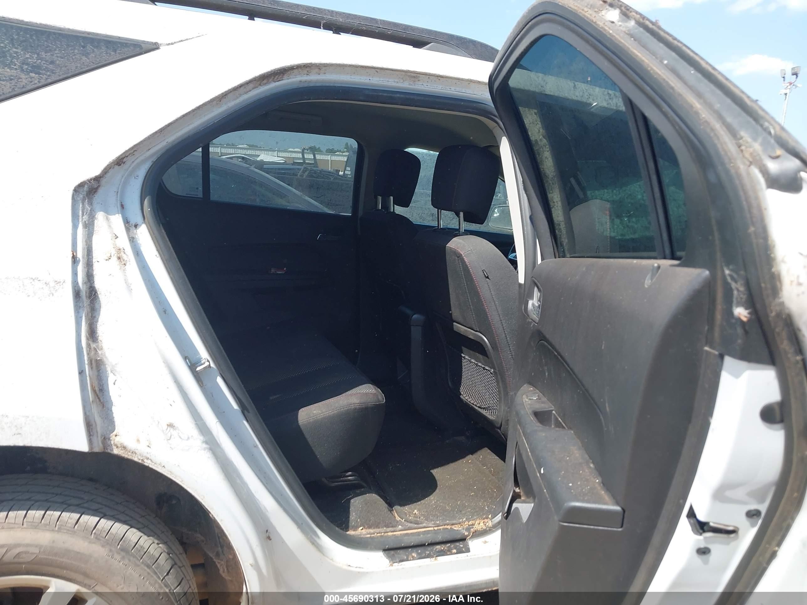2013 Chevrolet Equinox Lt White vin: 1GNALDEK4DZ133463