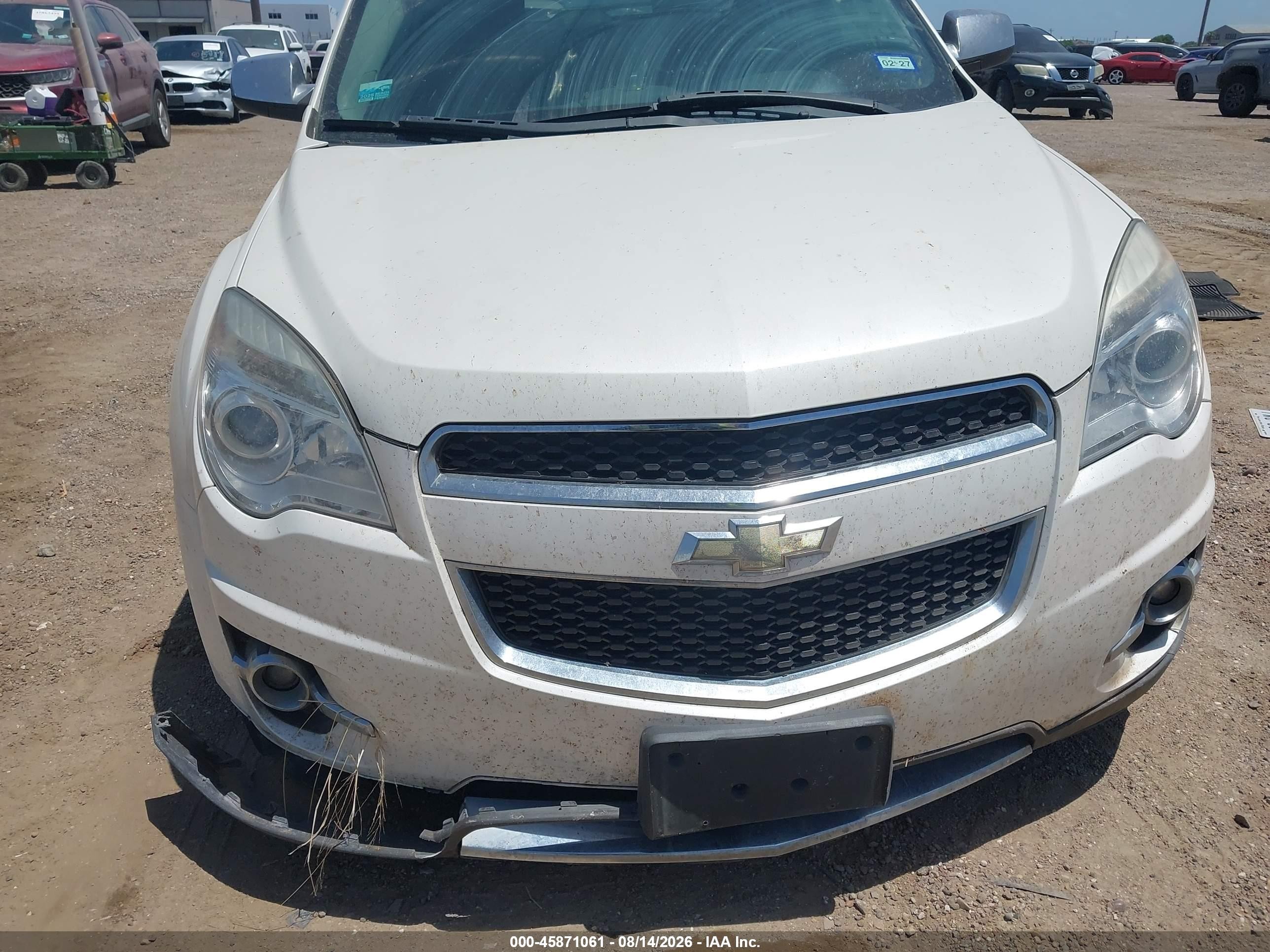 2015 Chevrolet Equinox Ltz White vin: 1GNALDEK7FZ115381
