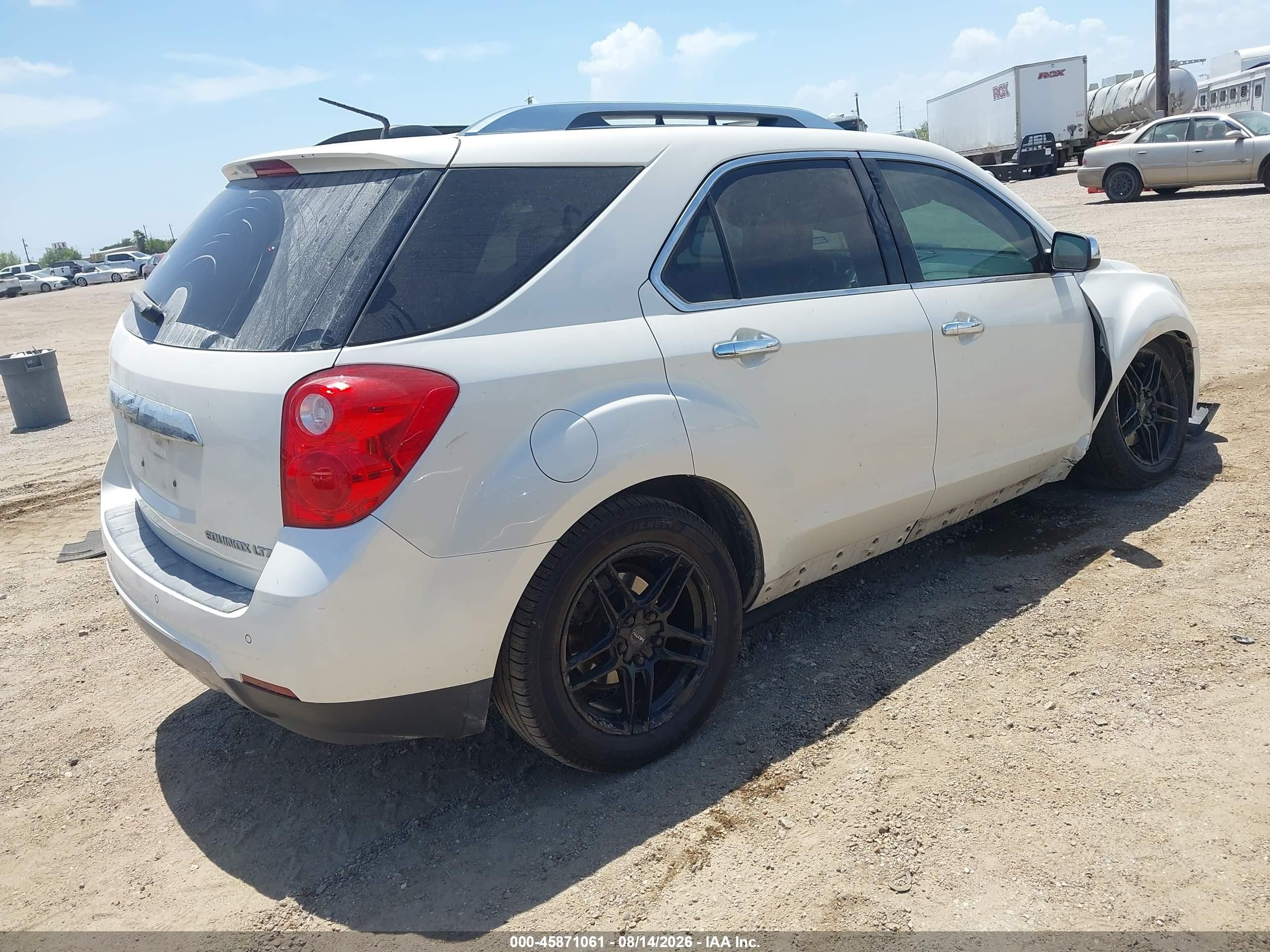 2015 Chevrolet Equinox Ltz White vin: 1GNALDEK7FZ115381