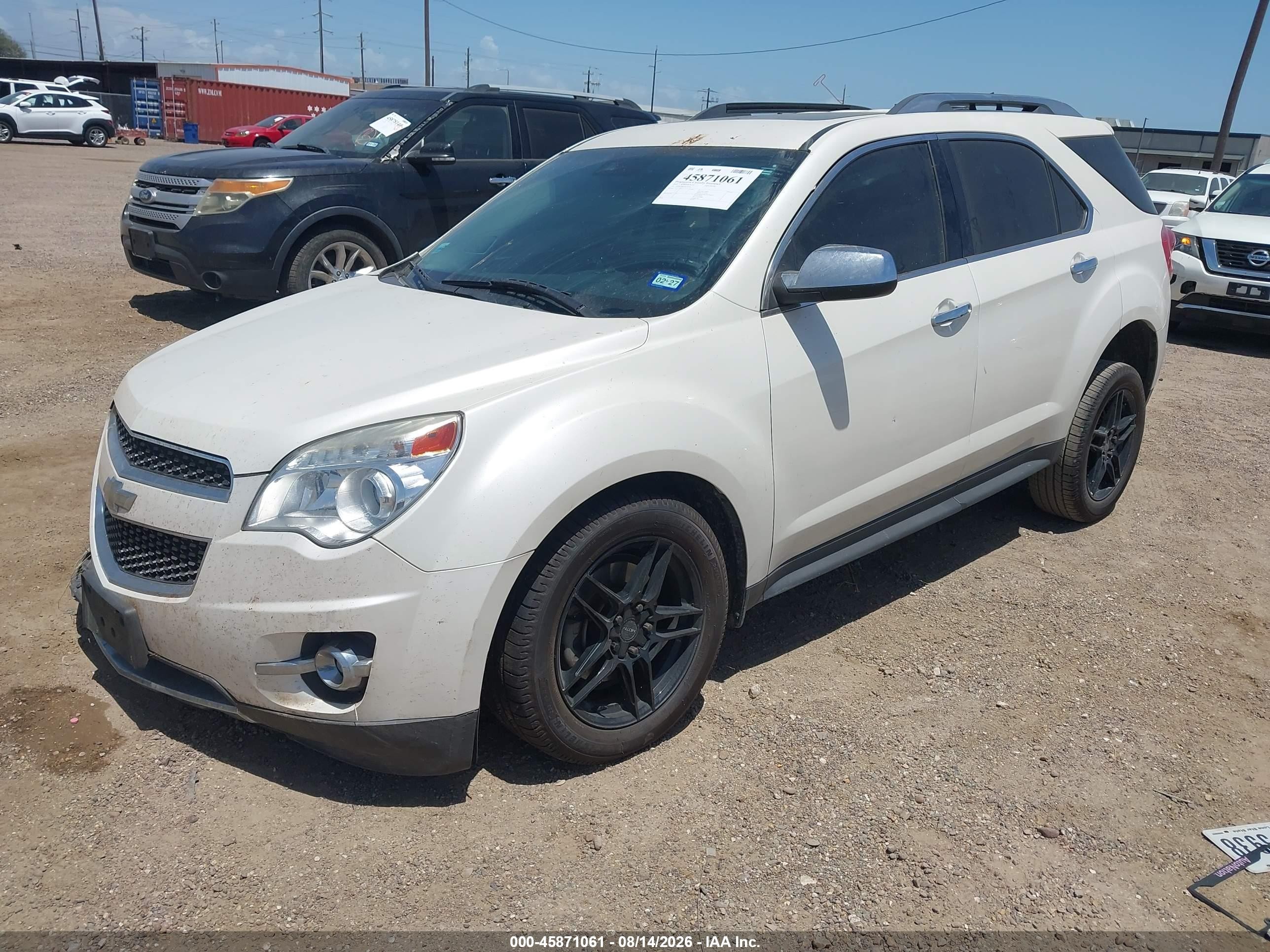 2015 Chevrolet Equinox Ltz White vin: 1GNALDEK7FZ115381