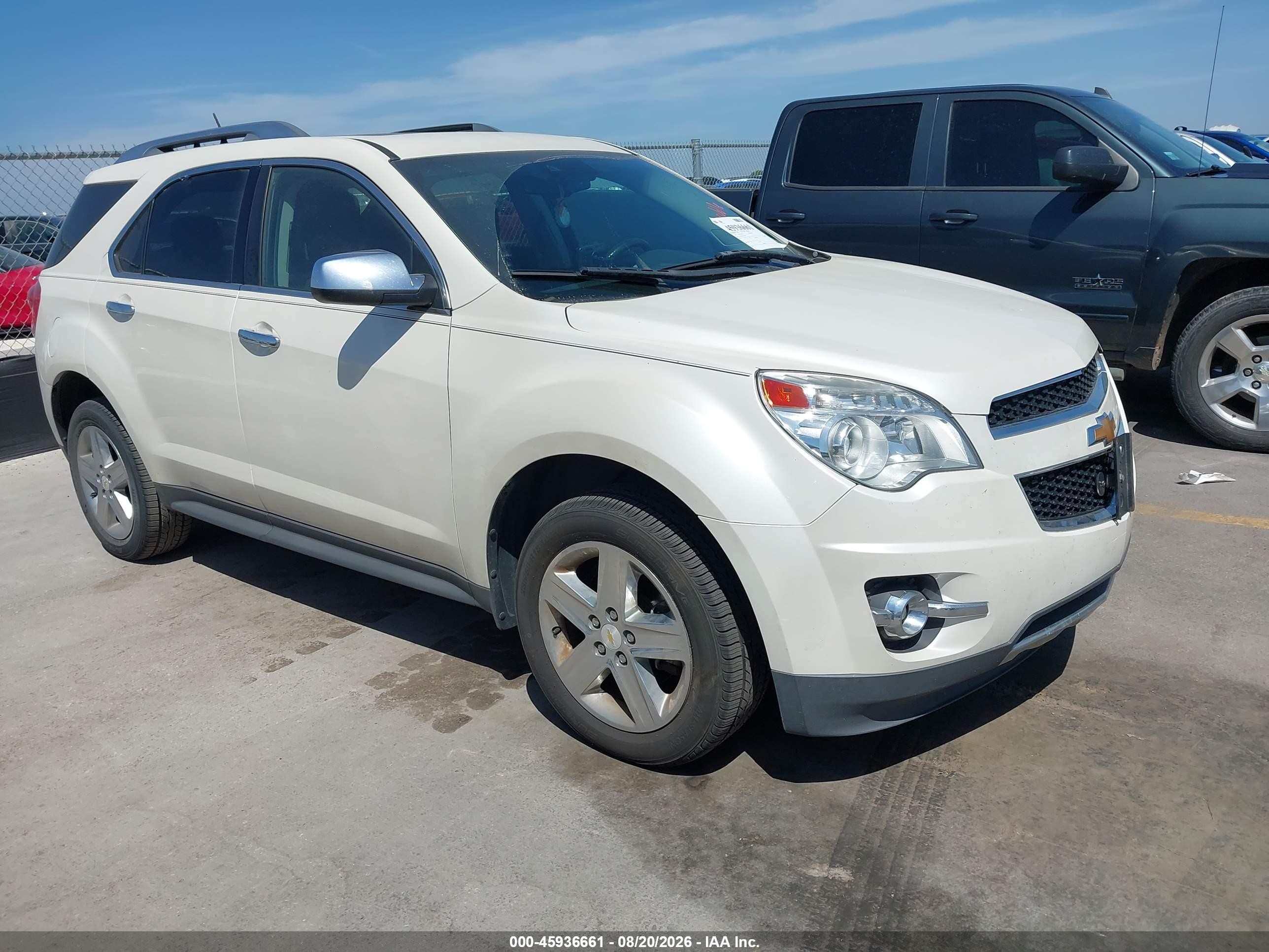2015 Chevrolet Equinox Ltz White vin: 1GNALDEK7FZ121763