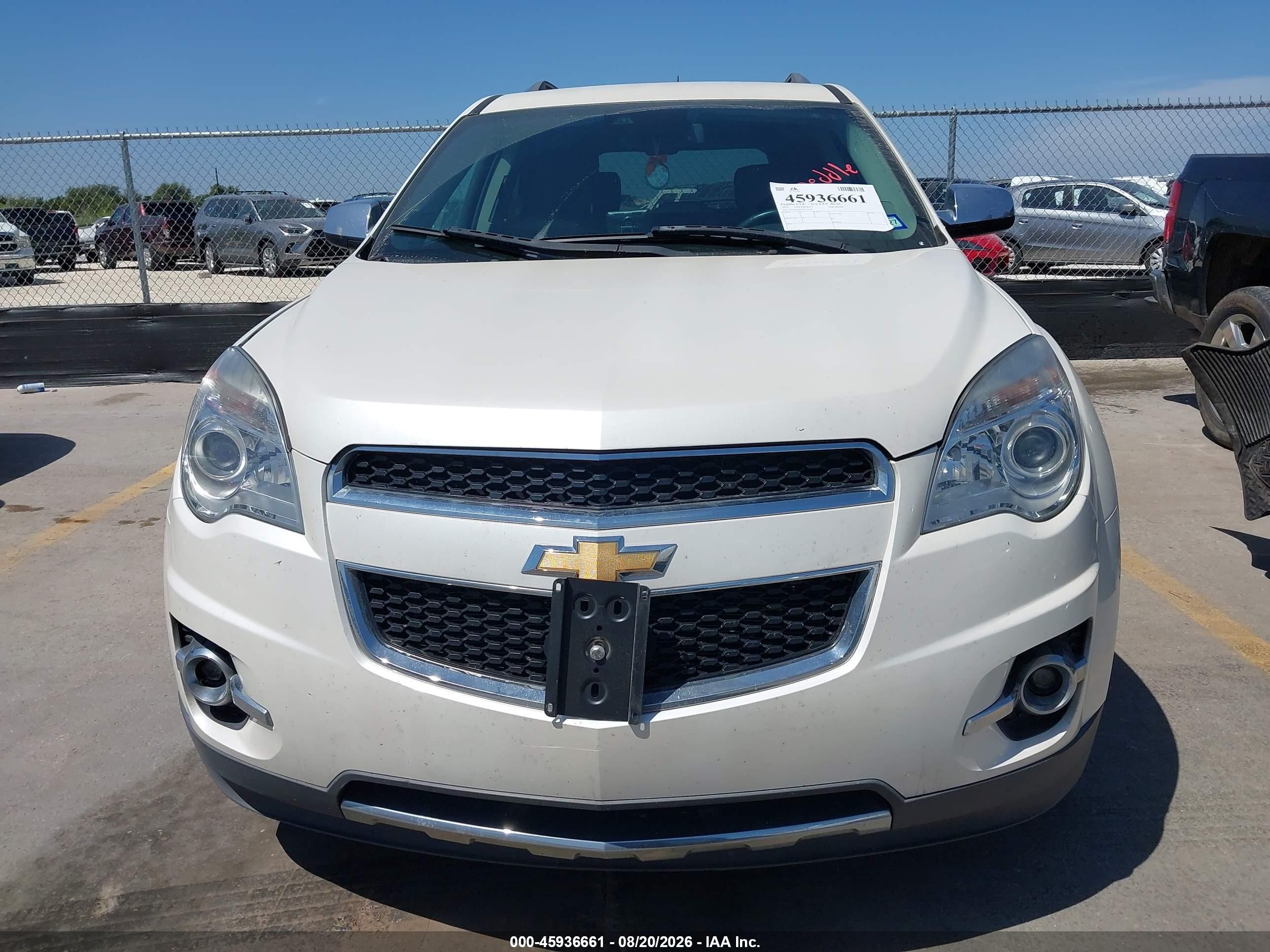 2015 Chevrolet Equinox Ltz White vin: 1GNALDEK7FZ121763