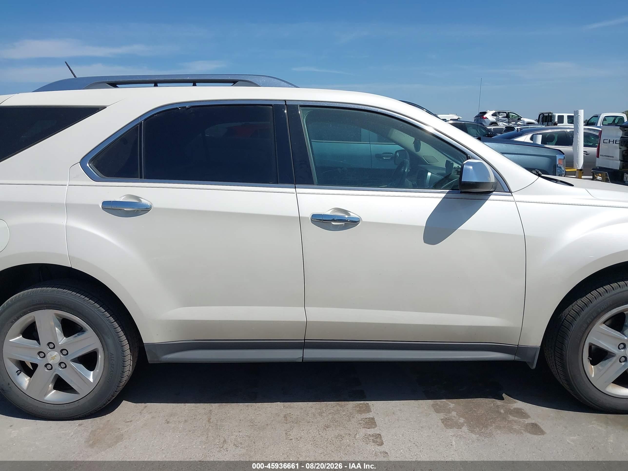 2015 Chevrolet Equinox Ltz White vin: 1GNALDEK7FZ121763