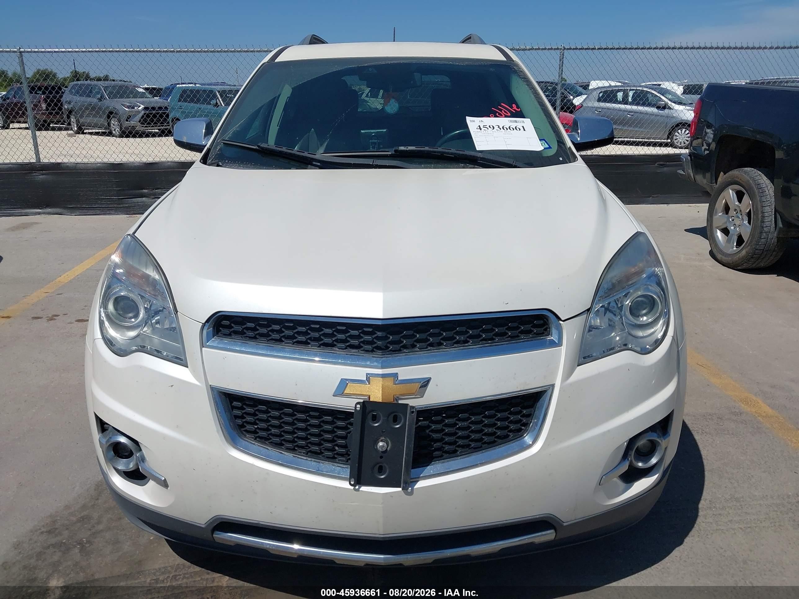 2015 Chevrolet Equinox Ltz White vin: 1GNALDEK7FZ121763