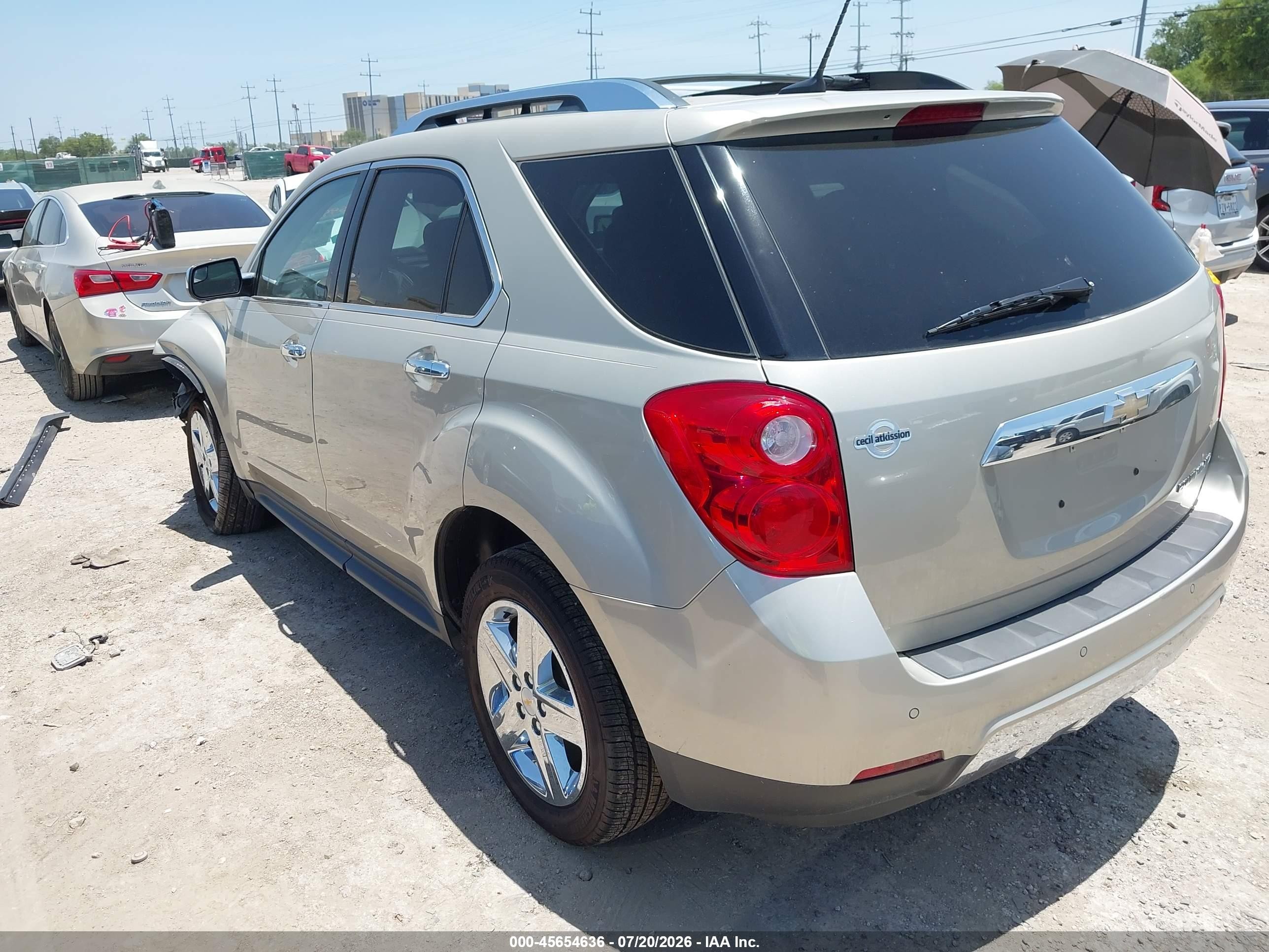 2014 Chevrolet Equinox Ltz Beige vin: 1GNALDEK8EZ113136