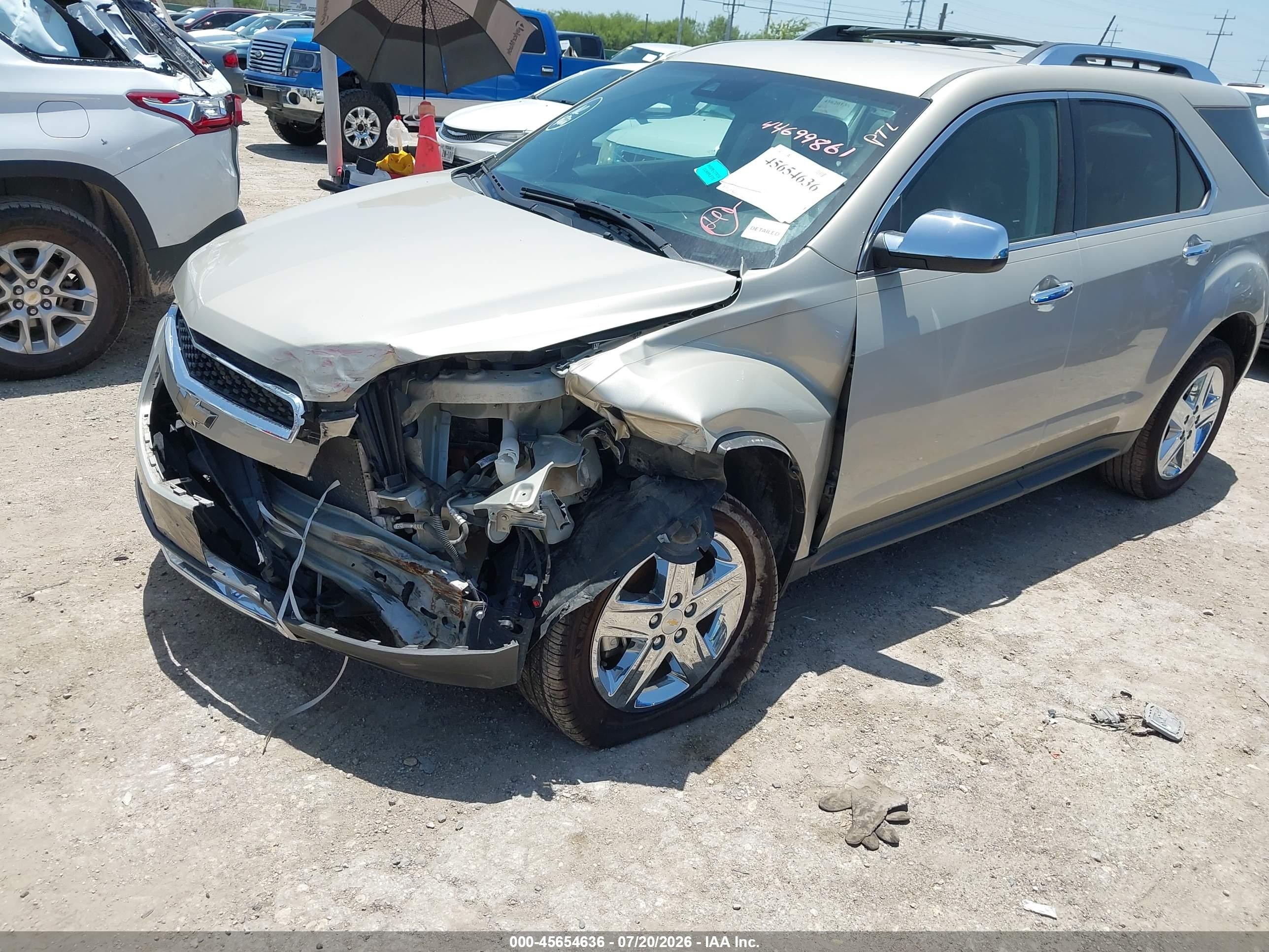 2014 Chevrolet Equinox Ltz Beige vin: 1GNALDEK8EZ113136