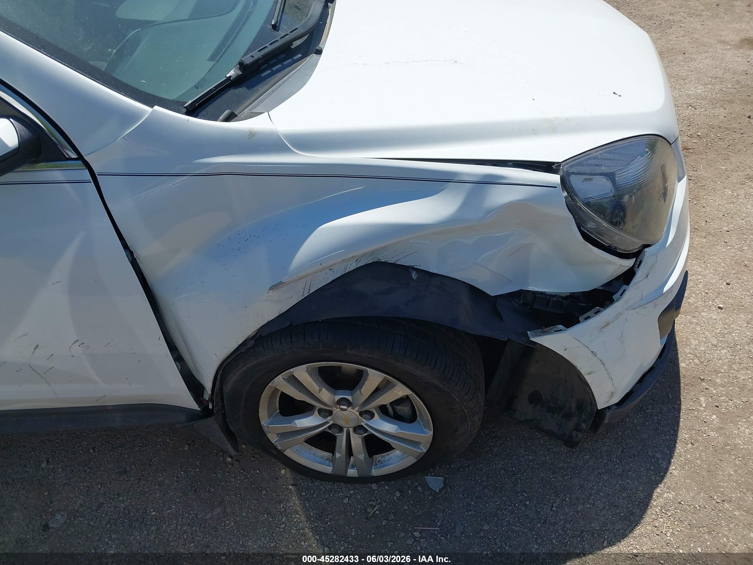 2013 Chevrolet Equinox 1lt White vin: 1GNALDEKXDZ129174