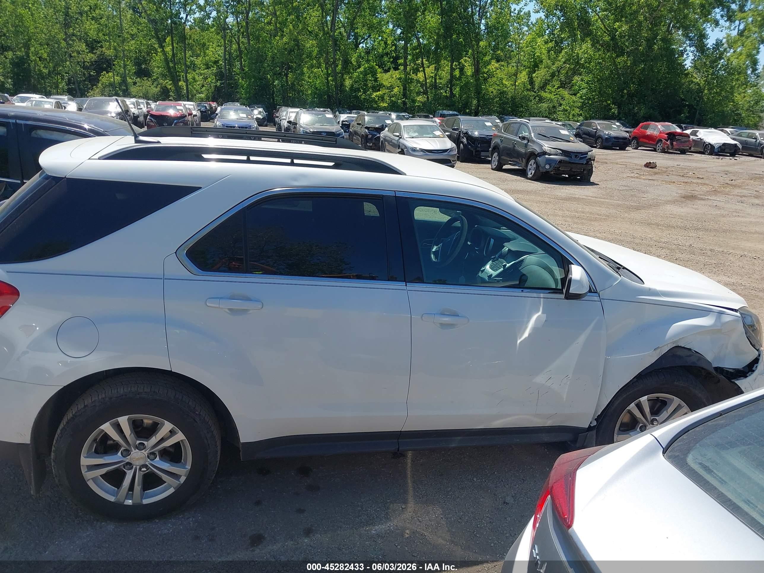 2013 Chevrolet Equinox 1lt White vin: 1GNALDEKXDZ129174