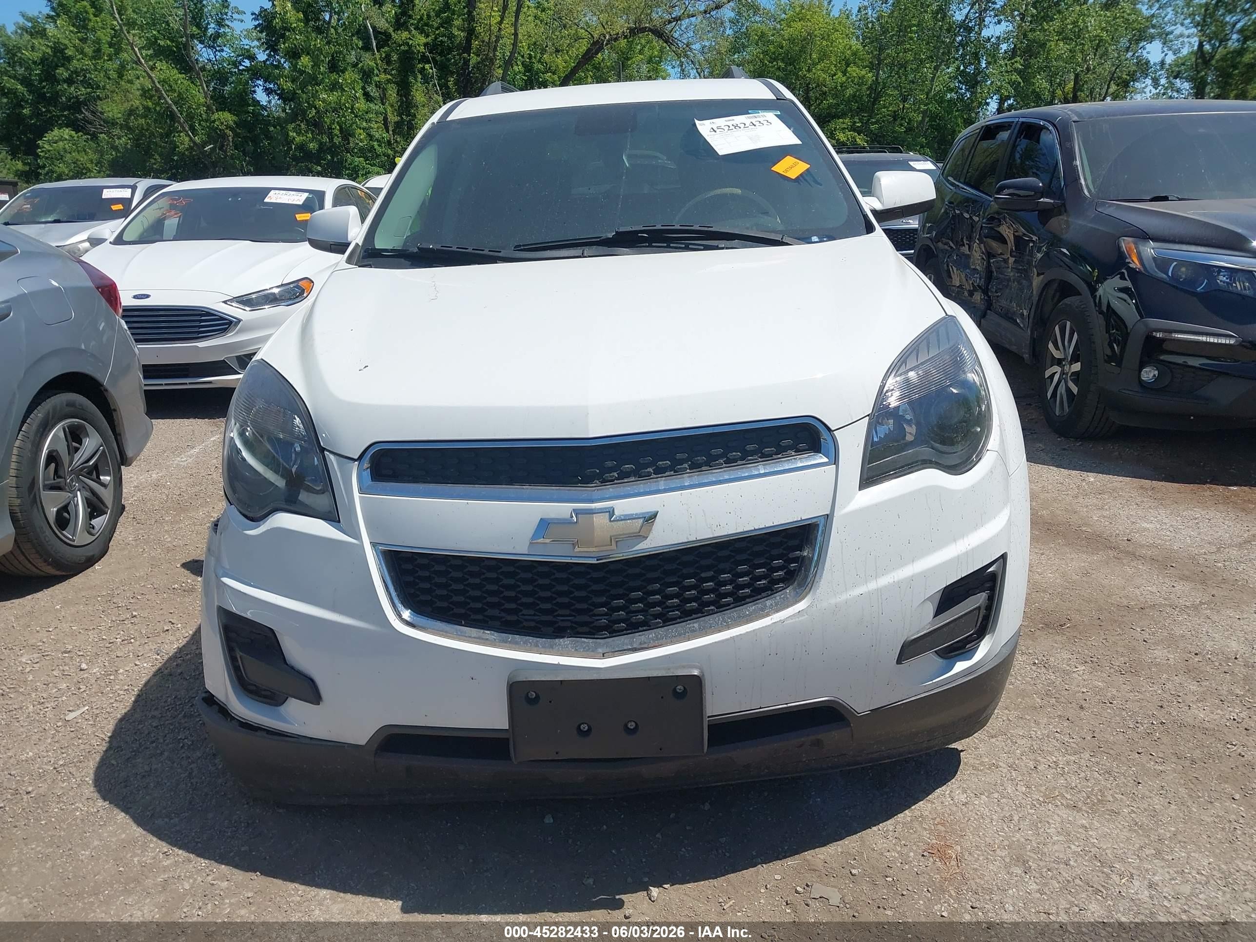 2013 Chevrolet Equinox 1lt White vin: 1GNALDEKXDZ129174