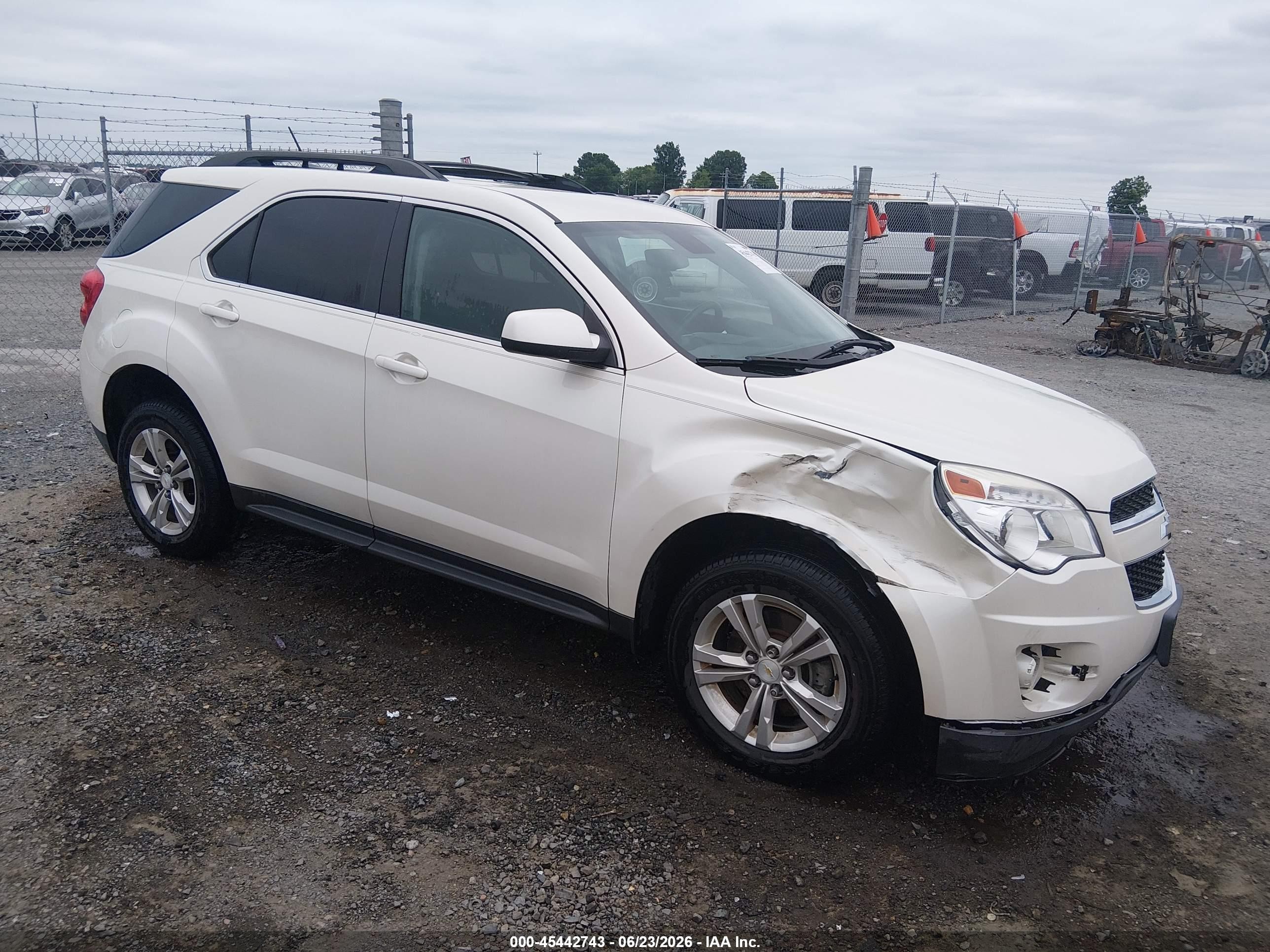 2013 Chevrolet Equinox 1lt White vin: 1GNALDEKXDZ130258