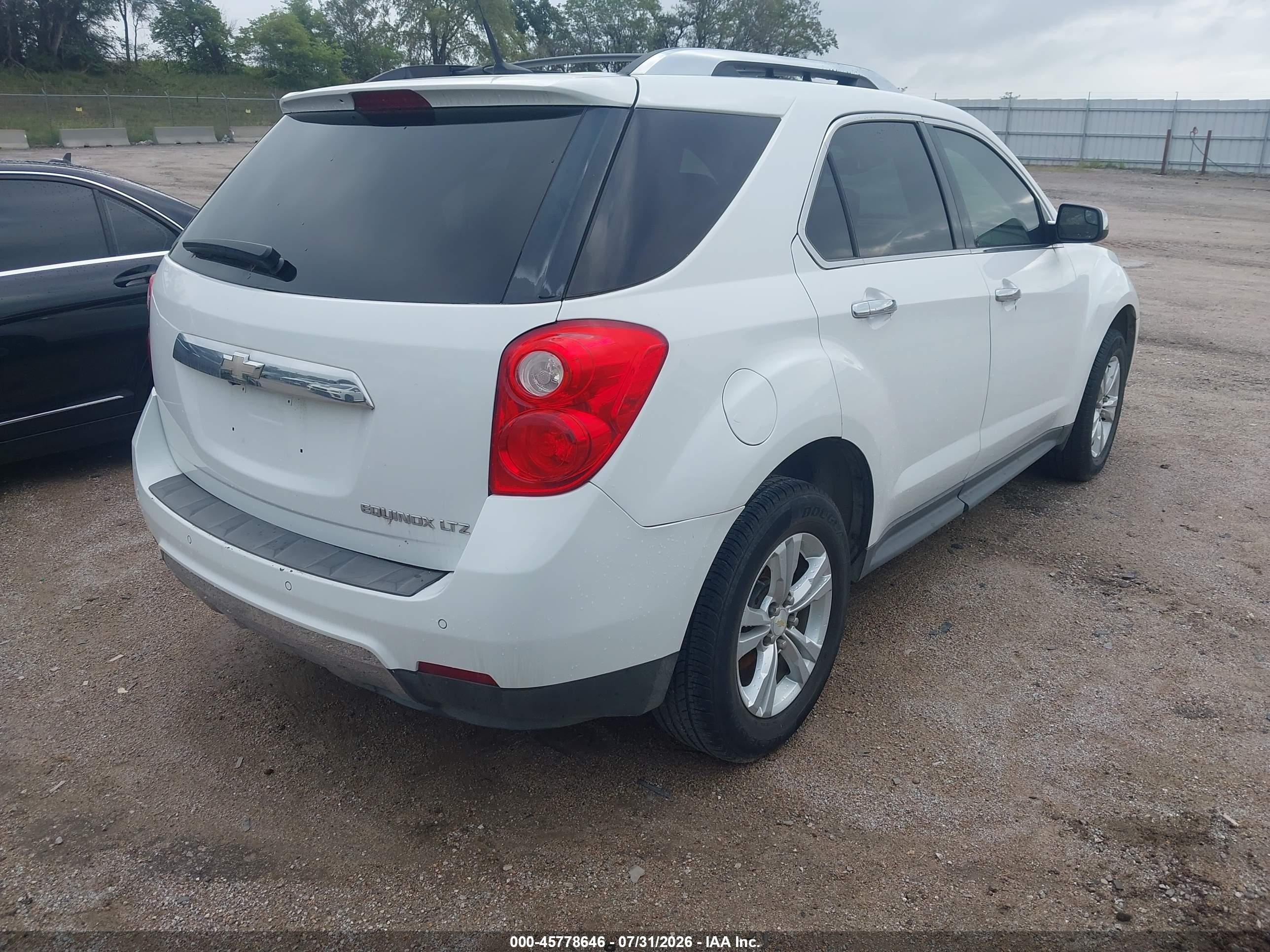 2013 Chevrolet Equinox Ltz Белый vin: 1GNALFEK1DZ119192