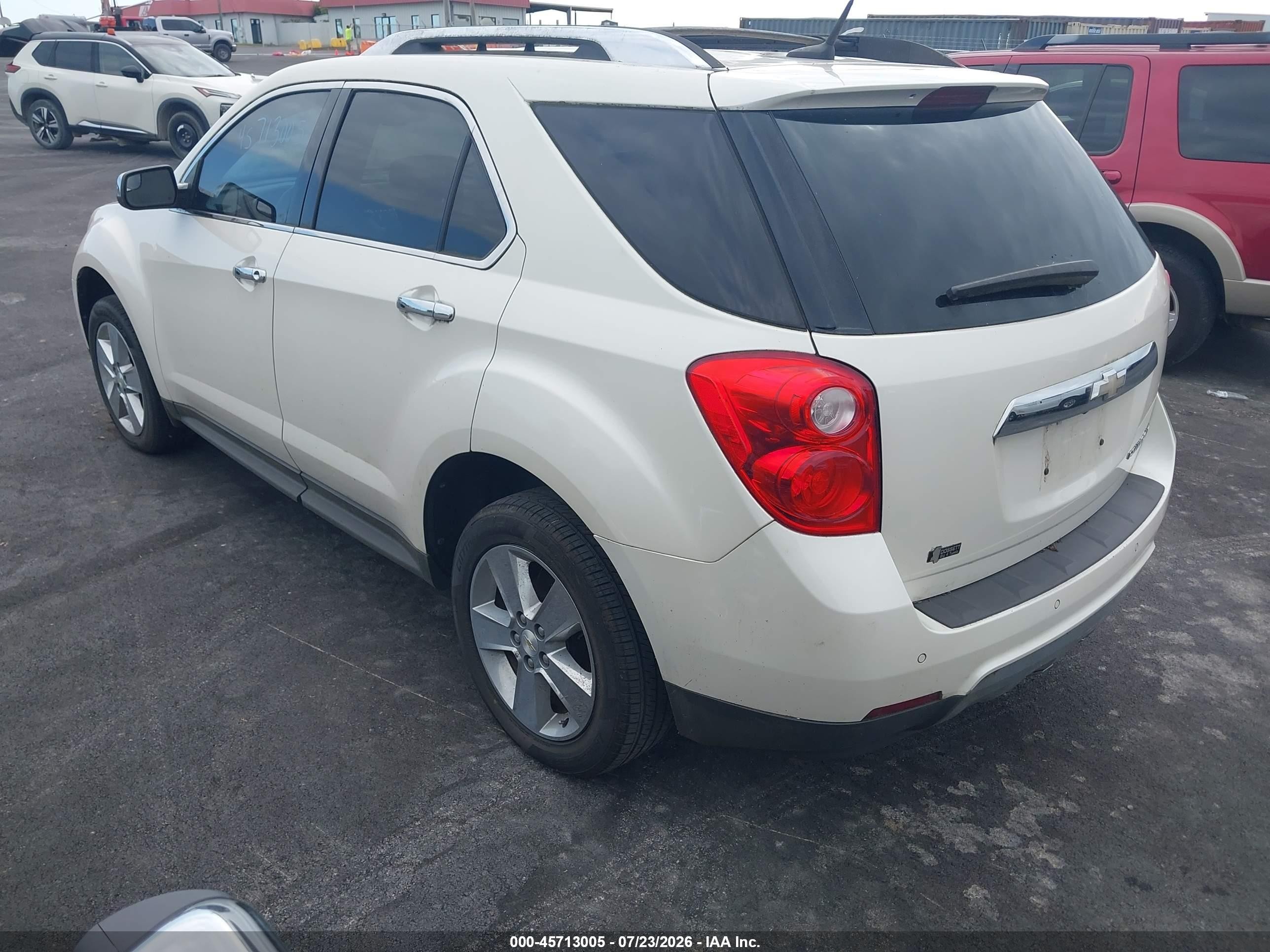 2013 Chevrolet Equinox Ltz White vin: 1GNALFEK3DZ123857
