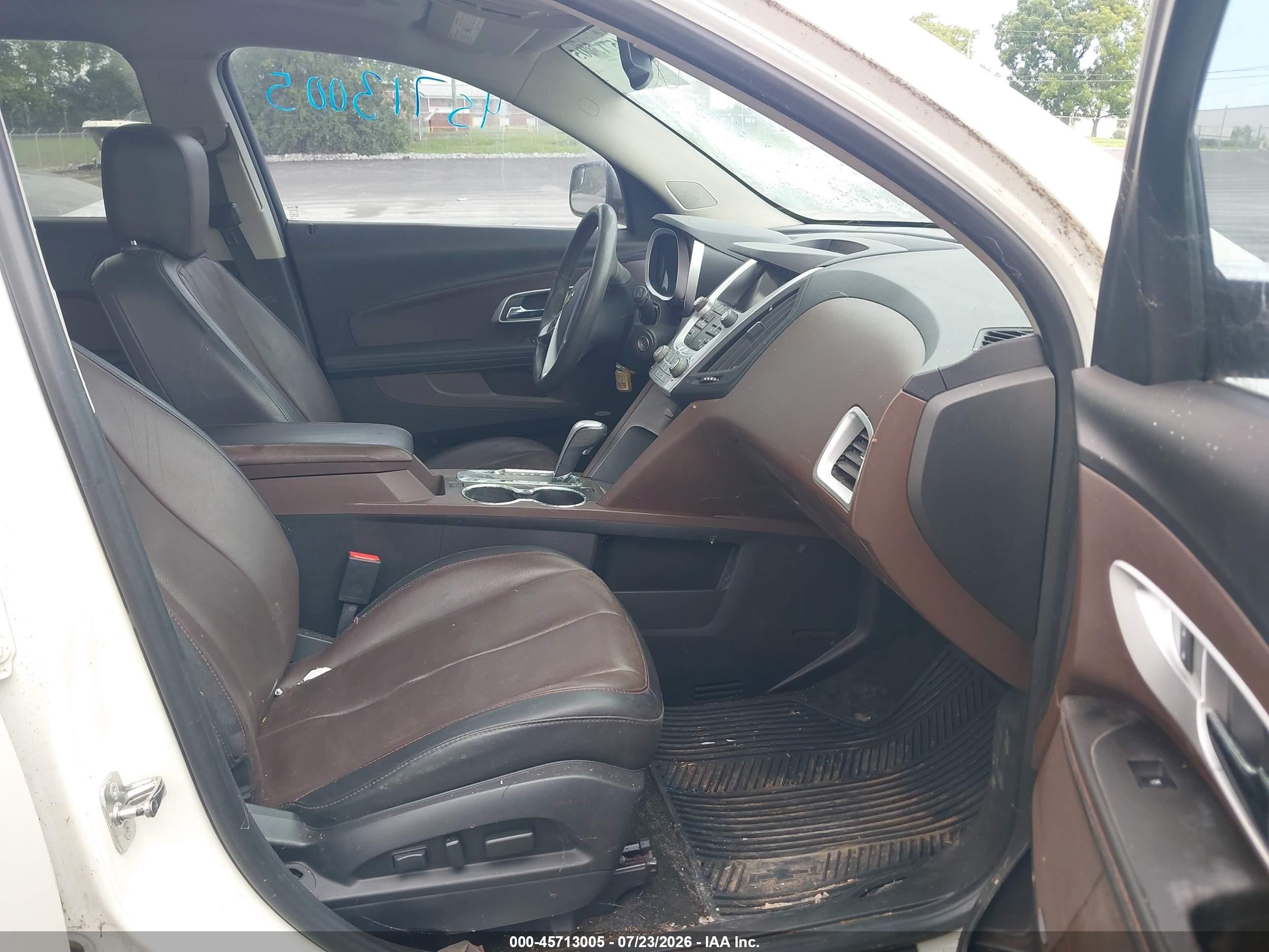 2013 Chevrolet Equinox Ltz White vin: 1GNALFEK3DZ123857