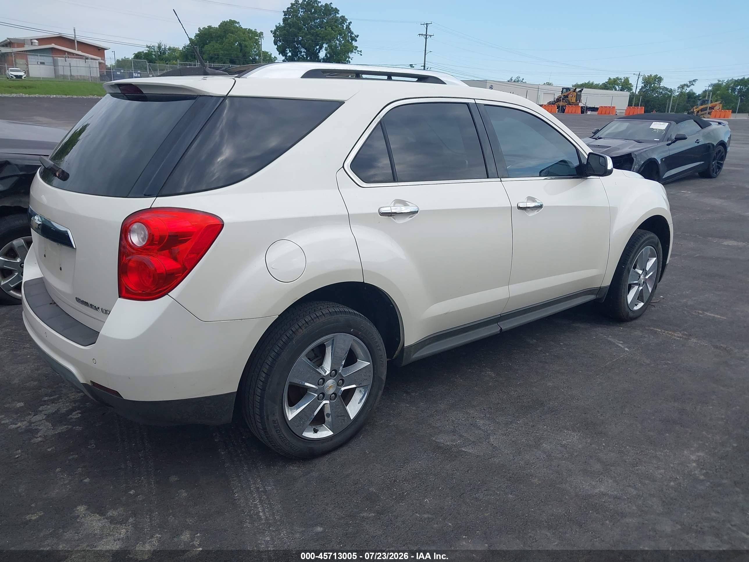 2013 Chevrolet Equinox Ltz White vin: 1GNALFEK3DZ123857