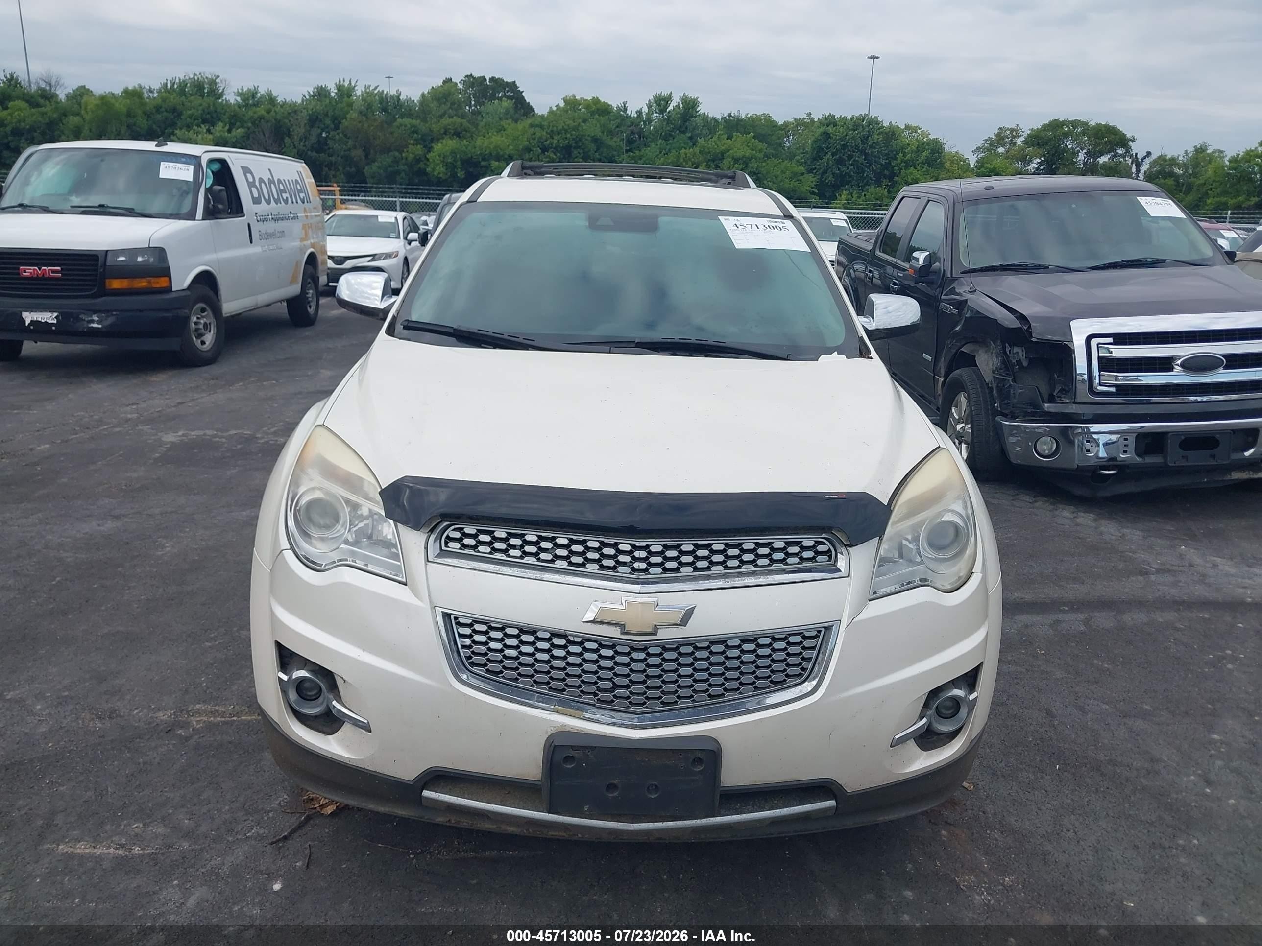 2013 Chevrolet Equinox Ltz White vin: 1GNALFEK3DZ123857