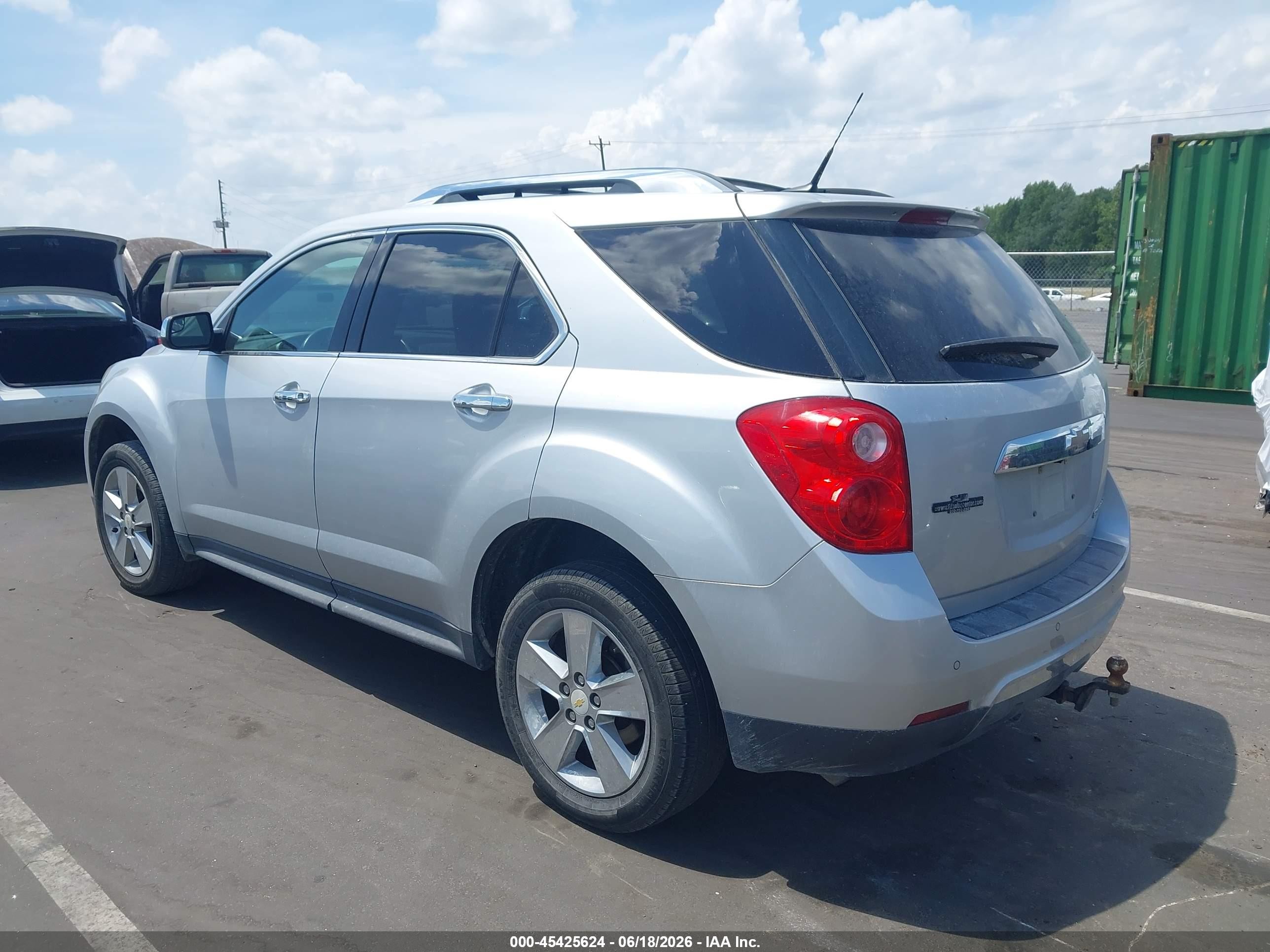 2013 Chevrolet Equinox Ltz Silver vin: 1GNALFEK5DZ105439