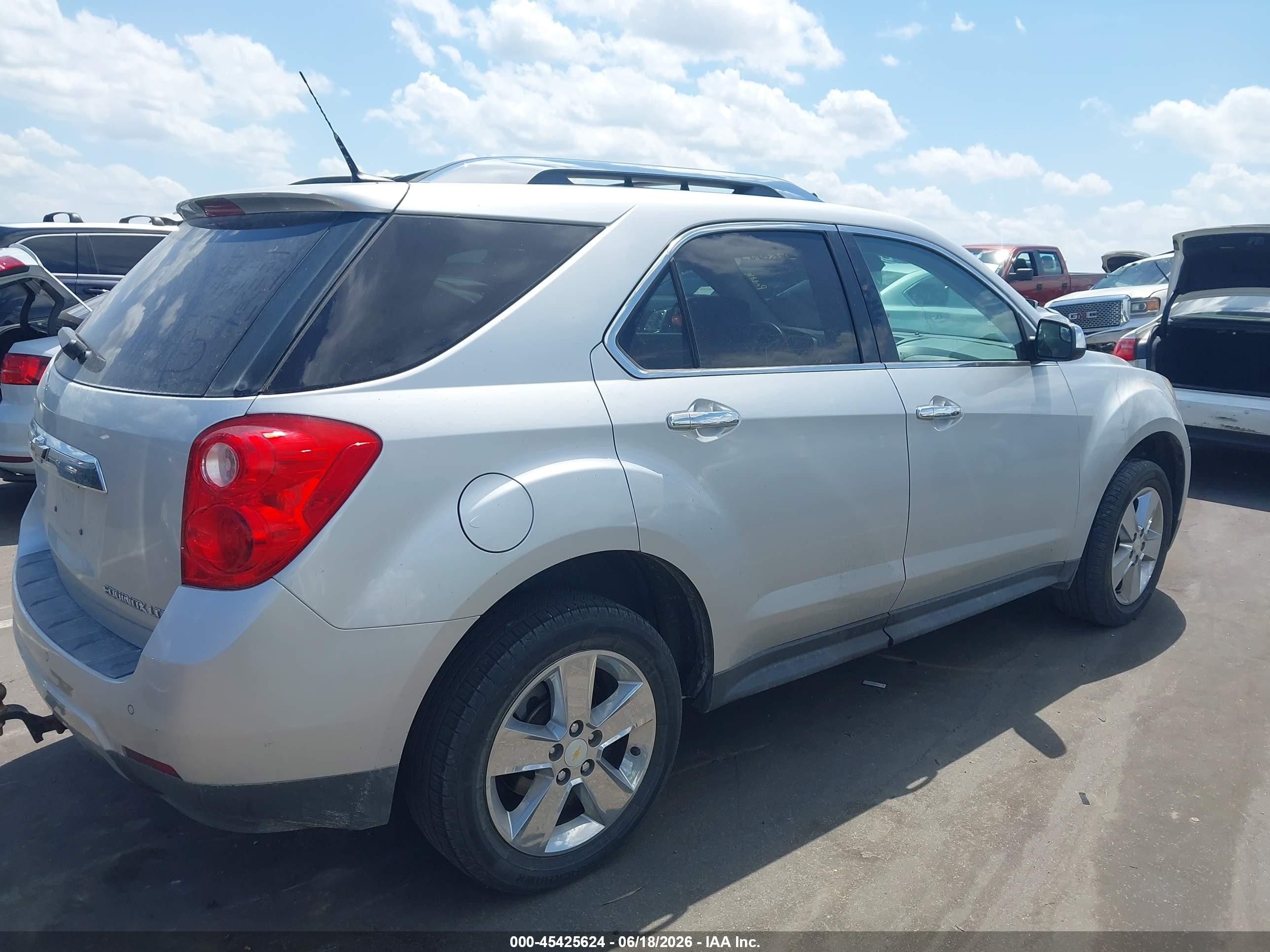 2013 Chevrolet Equinox Ltz Silver vin: 1GNALFEK5DZ105439