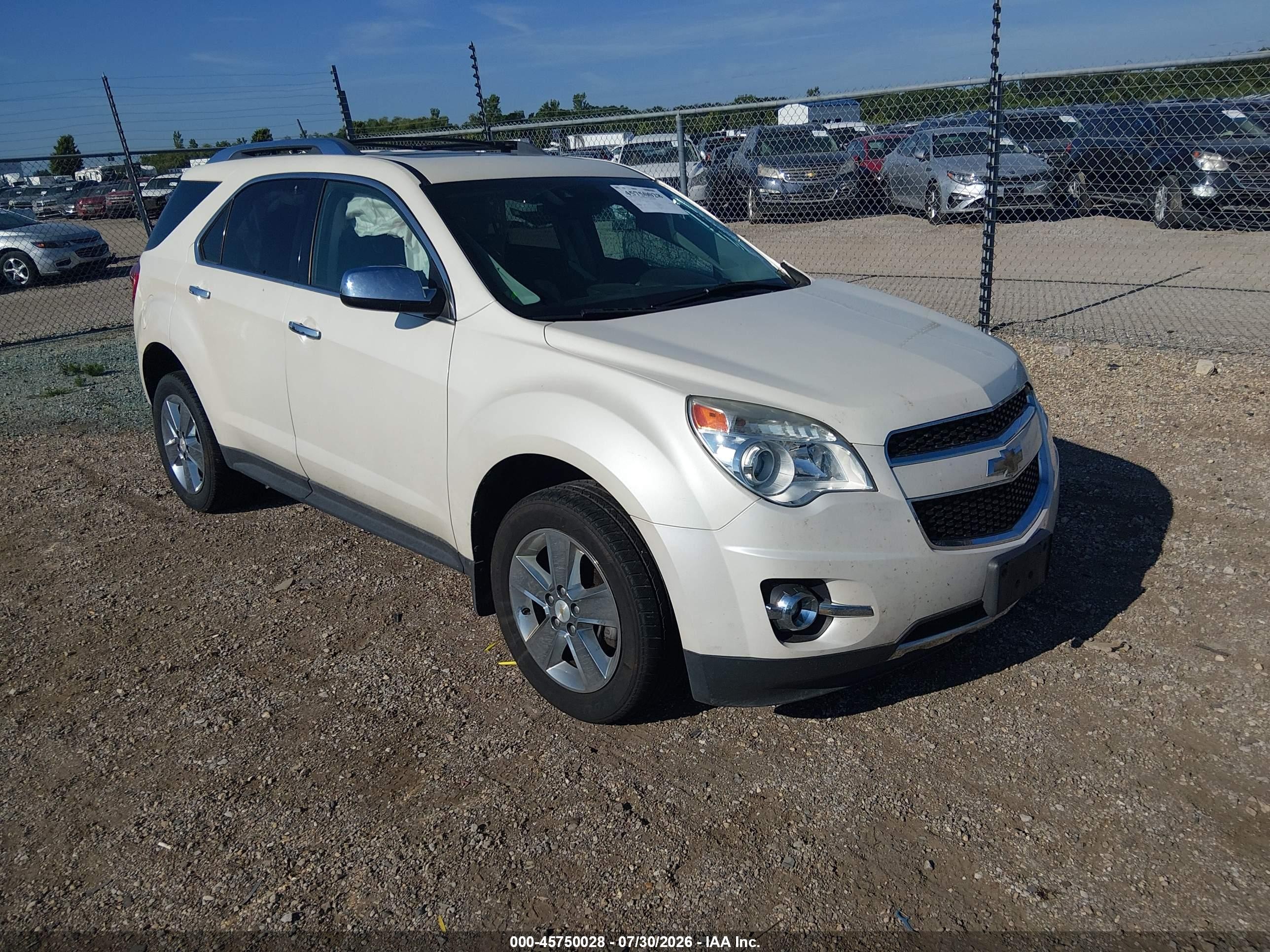 2013 Chevrolet Equinox Ltz Белый vin: 1GNALFEK5DZ133287