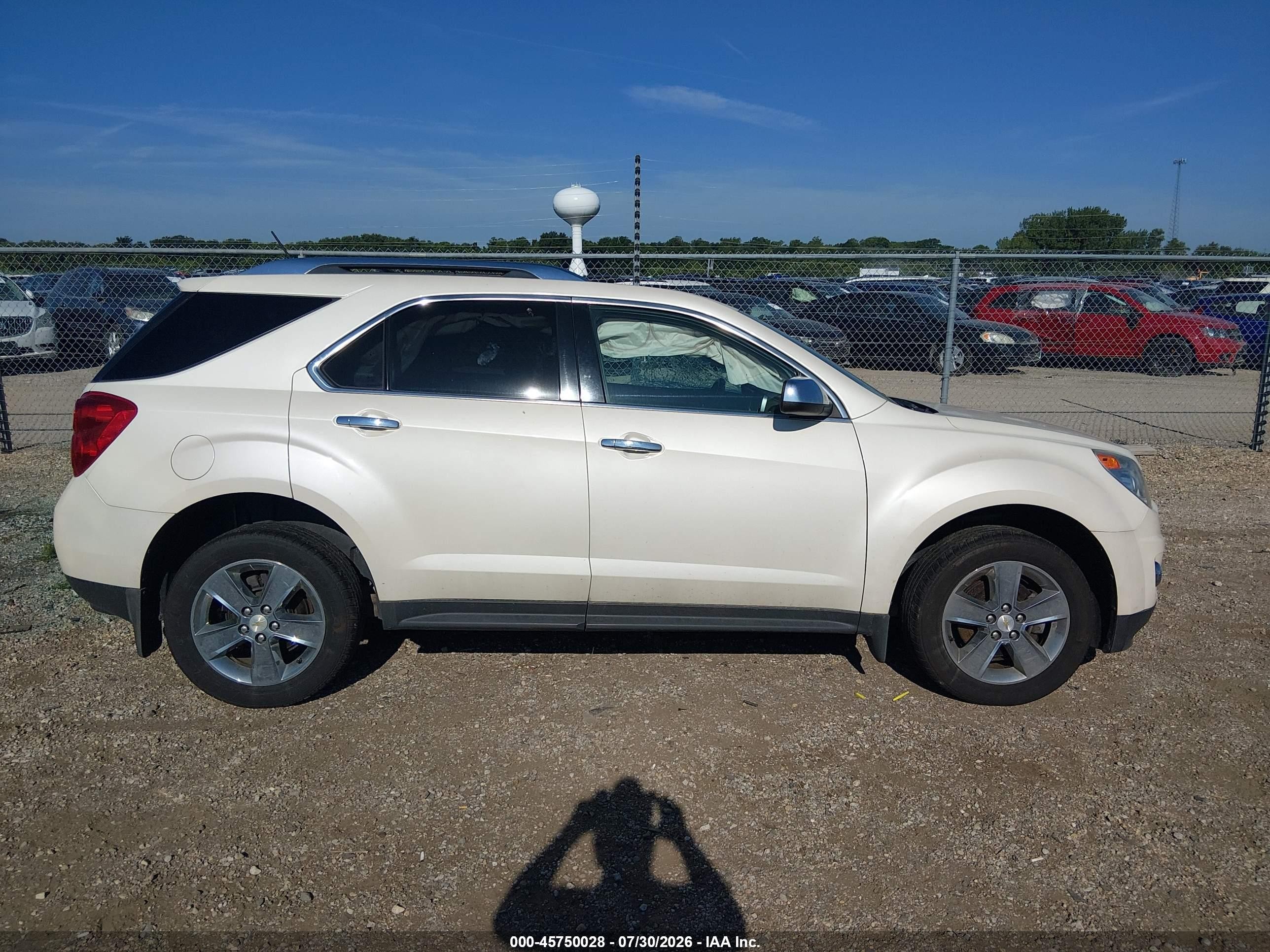 2013 Chevrolet Equinox Ltz White vin: 1GNALFEK5DZ133287