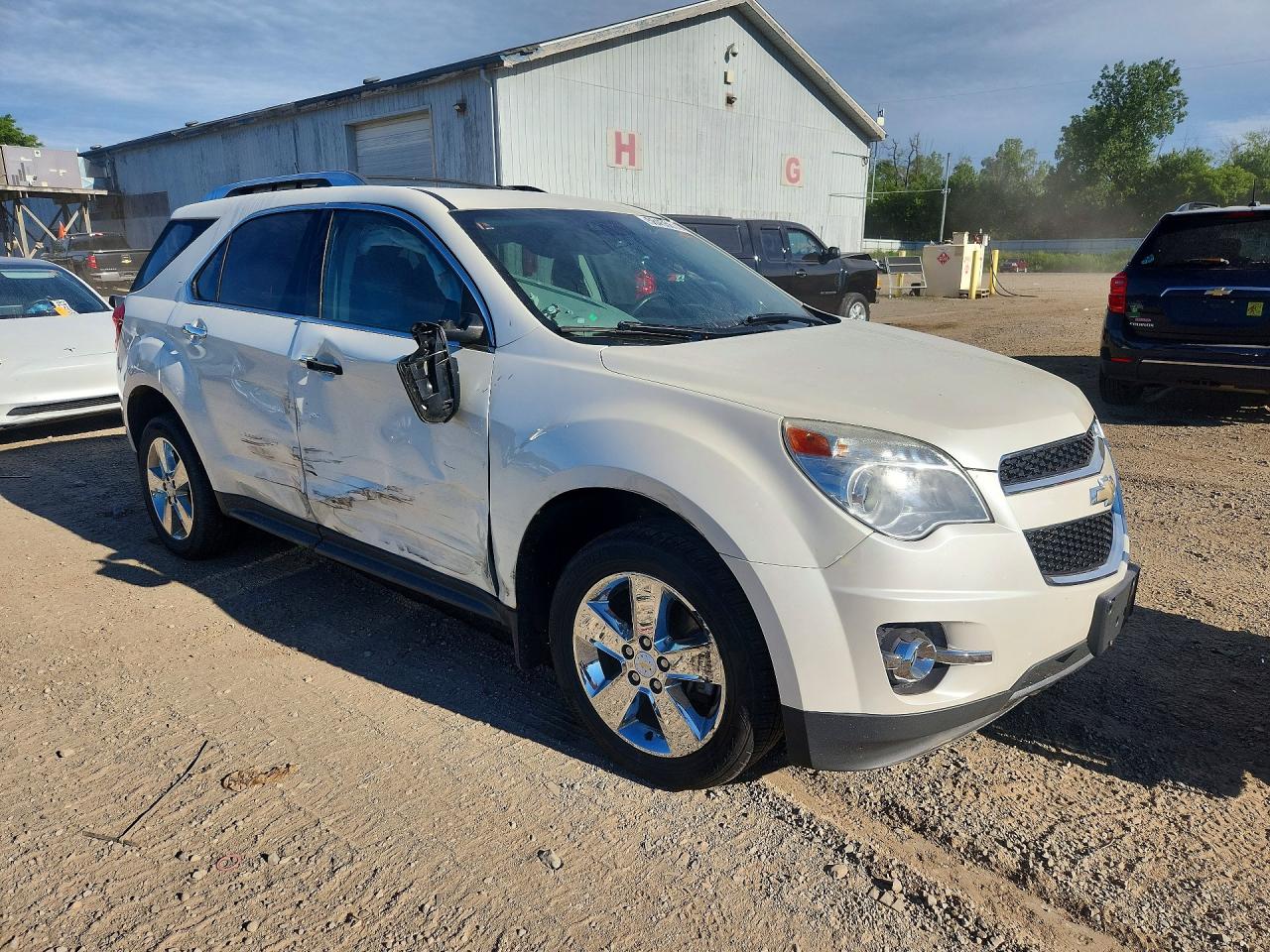 2013 Chevrolet Equinox Ltz White vin: 1GNALFEK7DZ128138