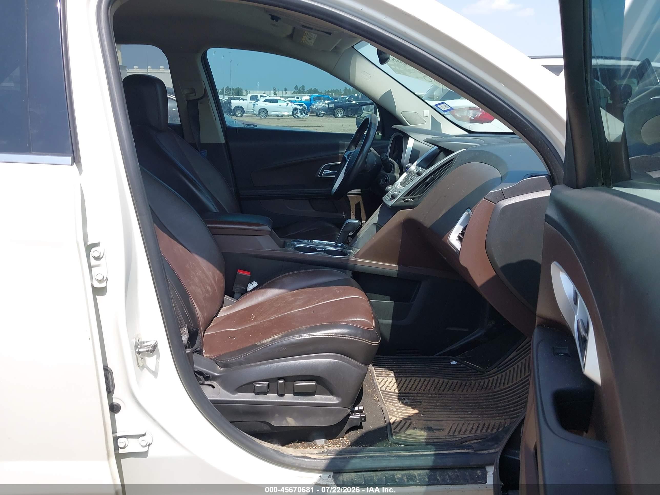 2013 Chevrolet Equinox Lt White vin: 1GNALPEK5DZ120058