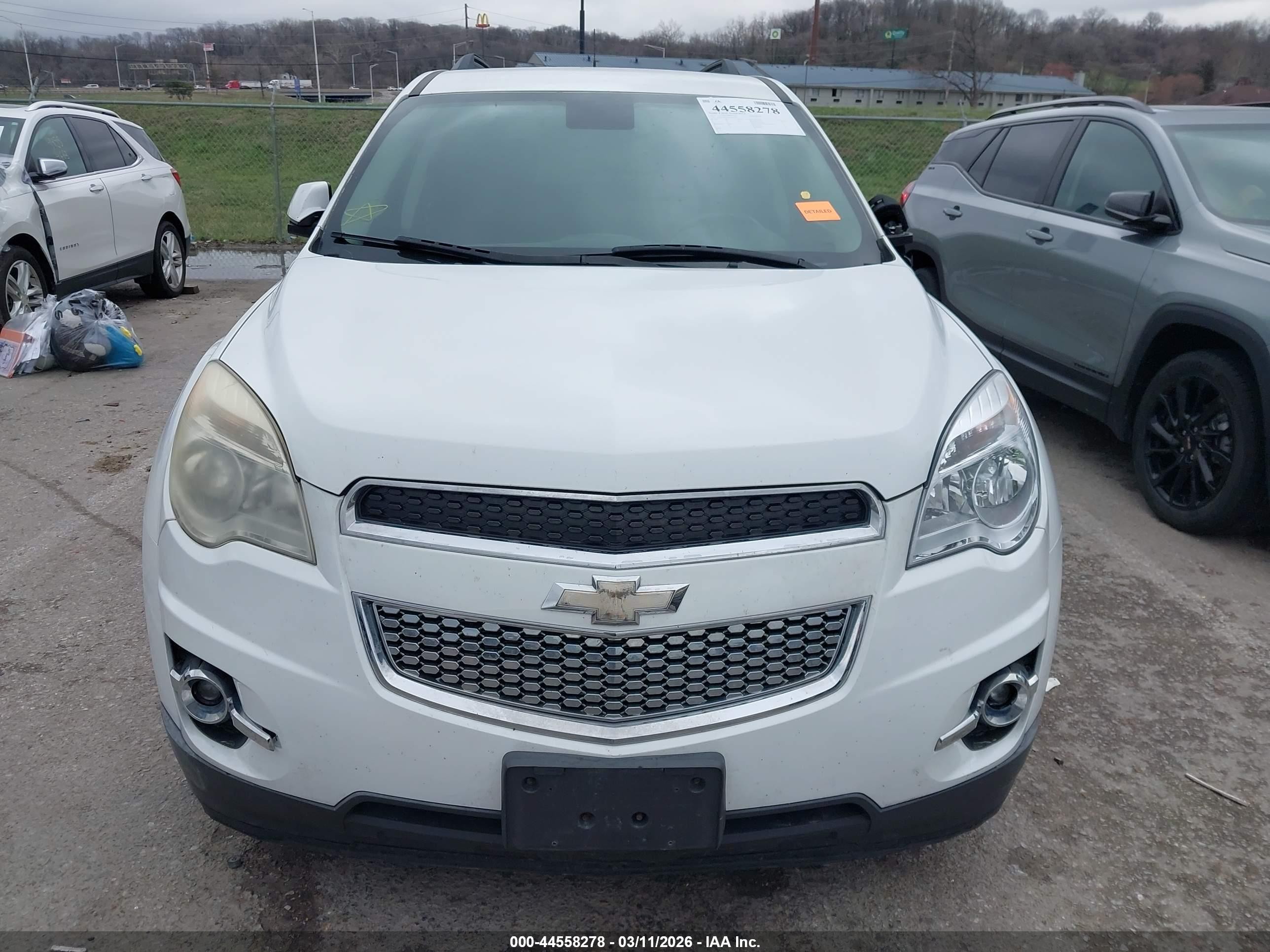 2013 Chevrolet Equinox 2lt White vin: 1GNALPEK9DZ103702