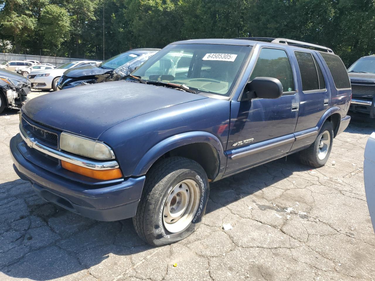 2002 Chevrolet Blazer Blue vin: 1GNCS13W32K210295
