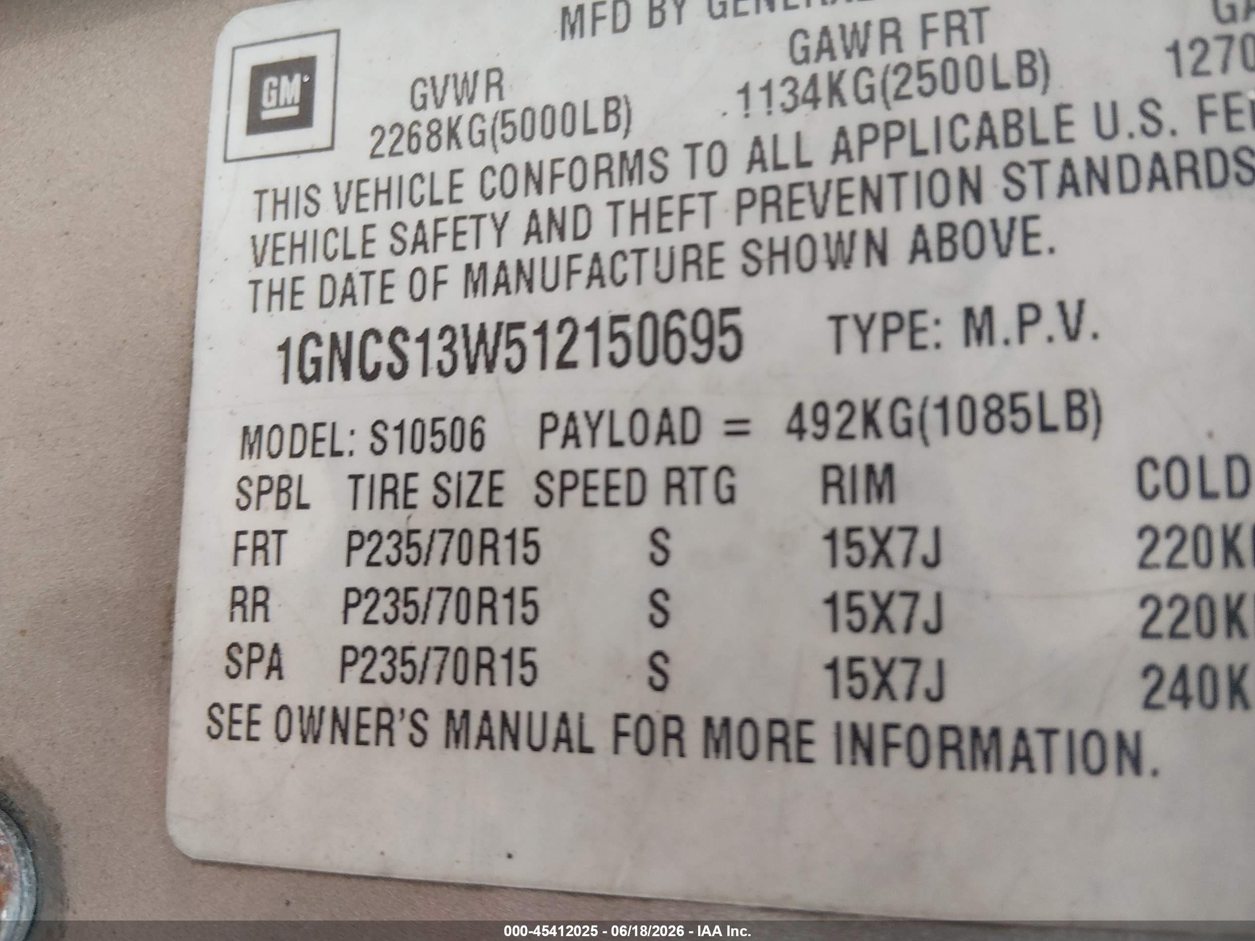 2001 Chevrolet Blazer Lt Silver vin: 1GNCS13W512150695