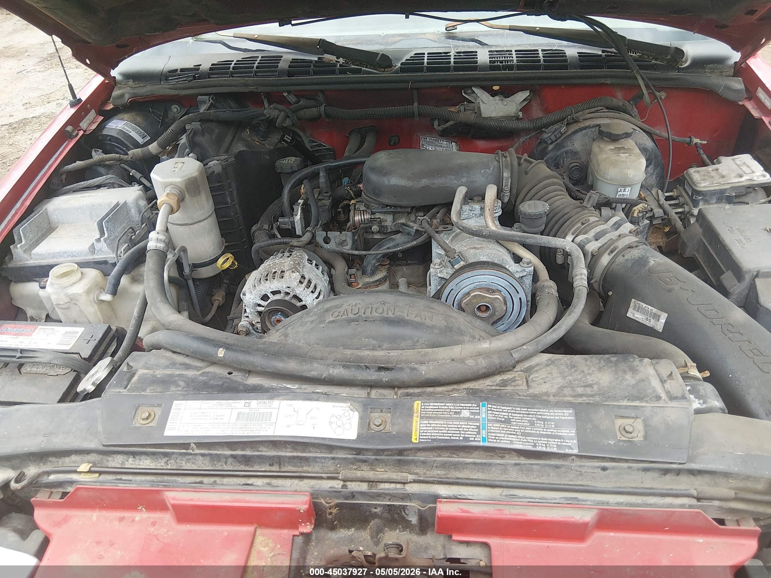 2003 Chevrolet Blazer Ls Red vin: 1GNCS13X23K165571