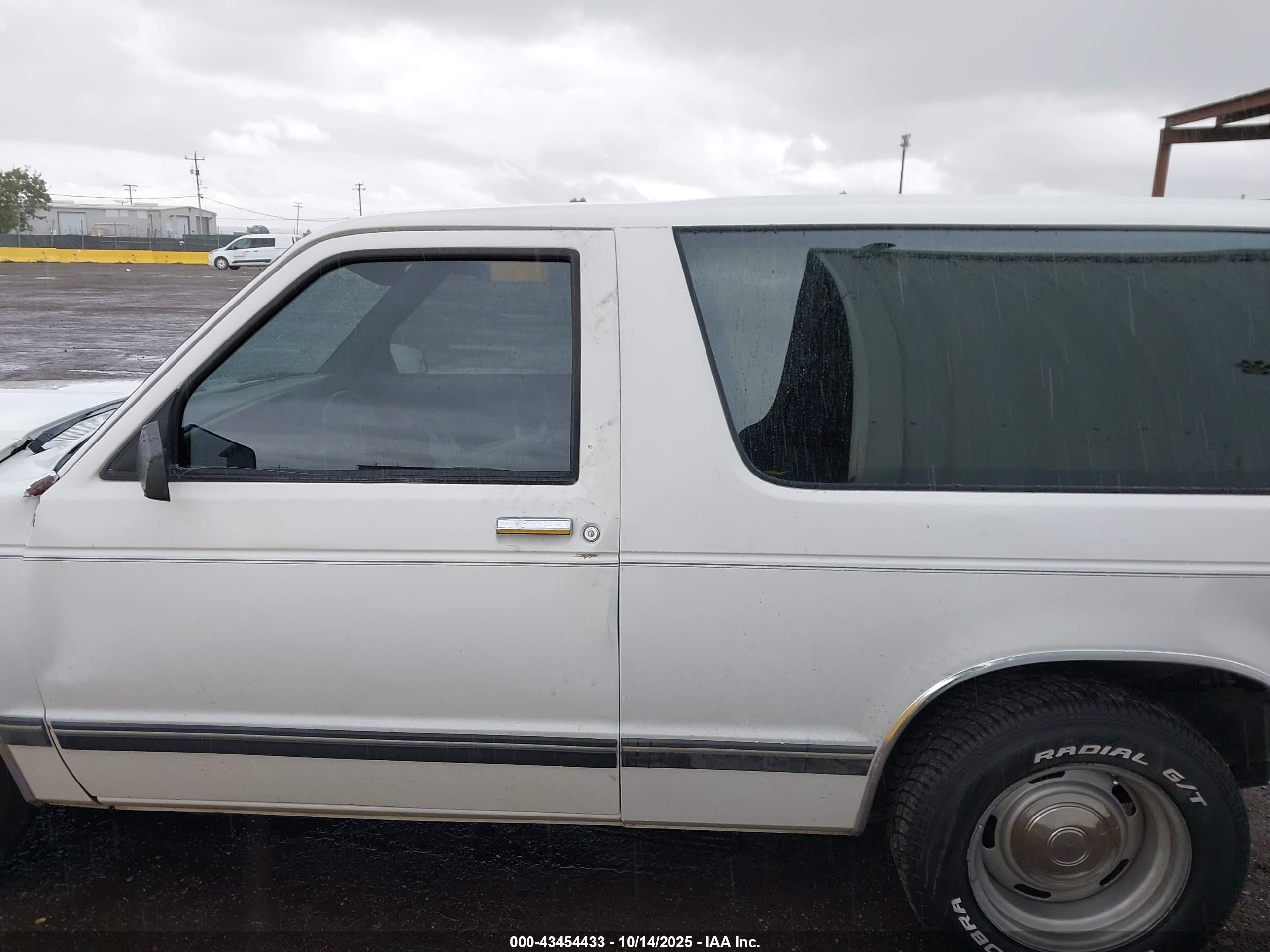 1987 Chevrolet Blazer S10 Белый vin: 1GNCS18R6H8189905