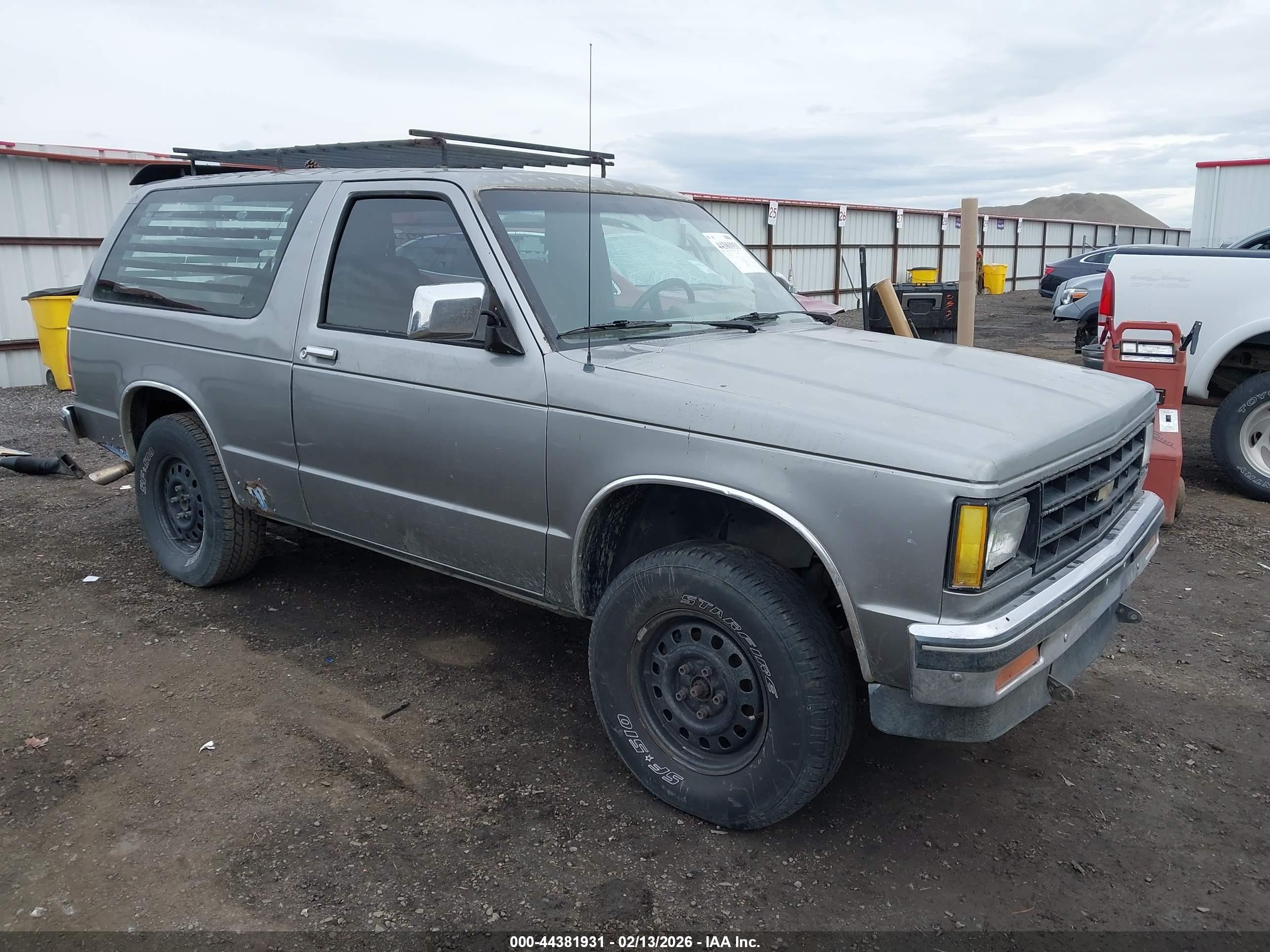 1987 Chevrolet Blazer S10 Серебряный vin: 1GNCT18R3H0107480