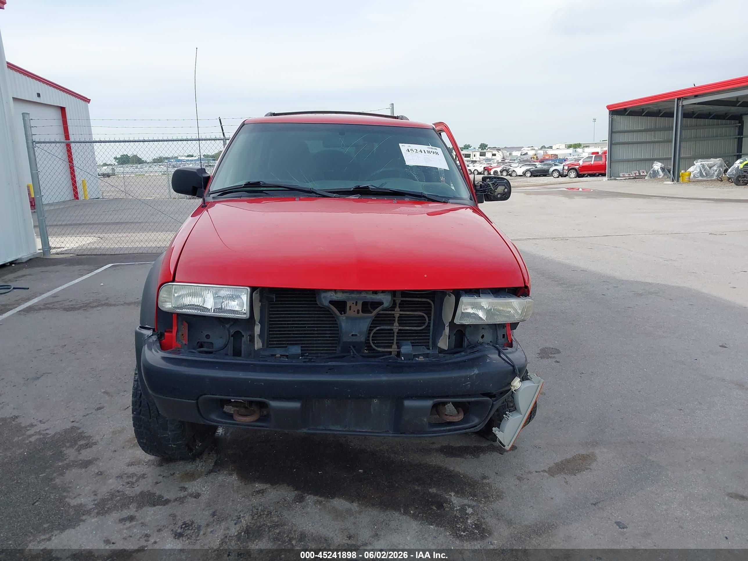 2001 Chevrolet Blazer Ls Red vin: 1GNCT18W41K140097